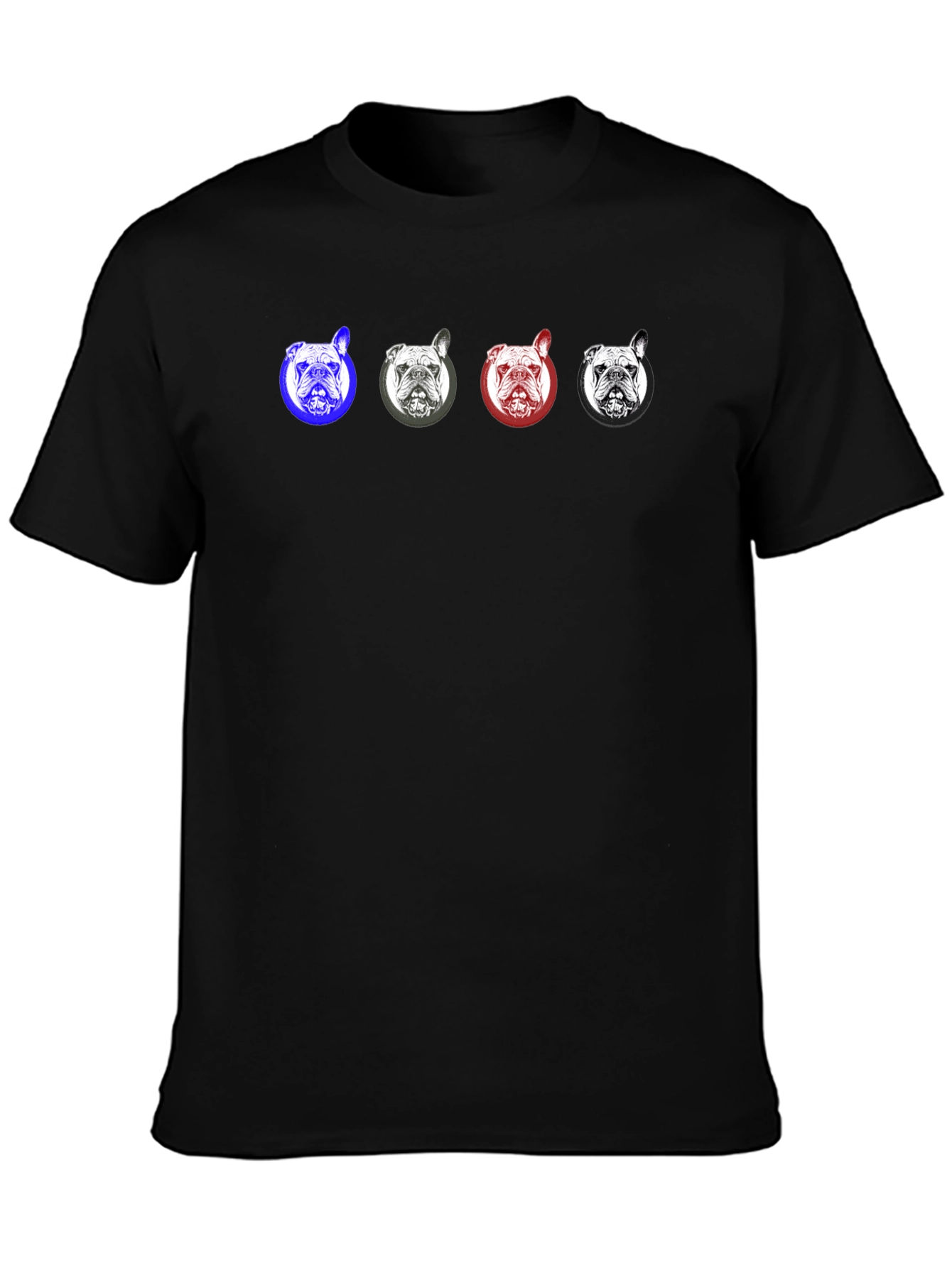 Bulldog Heads Graphic Tee - Classic Black T-Shirt