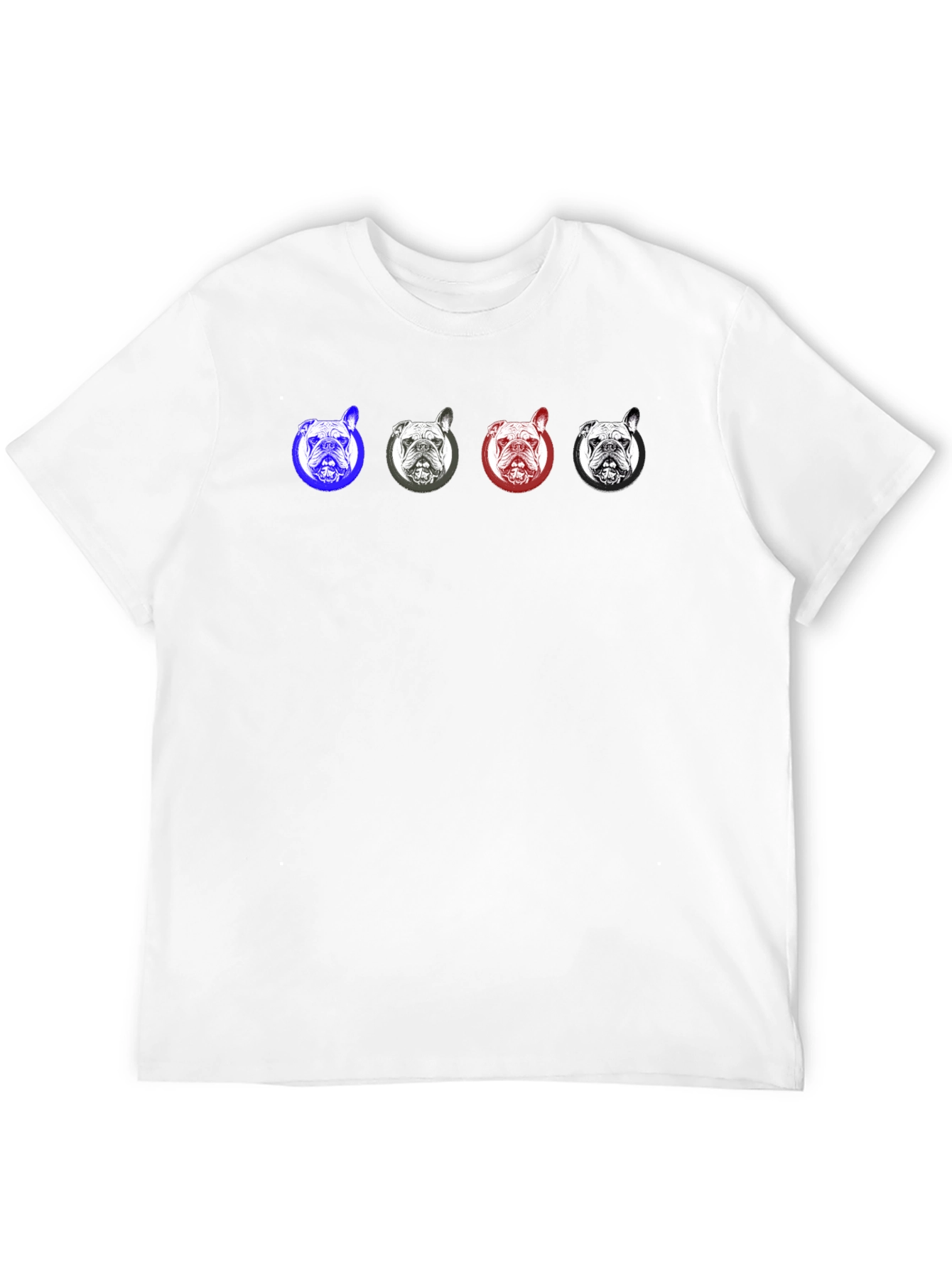 Bulldog Heads Graphic Tee - Classic Black T-Shirt