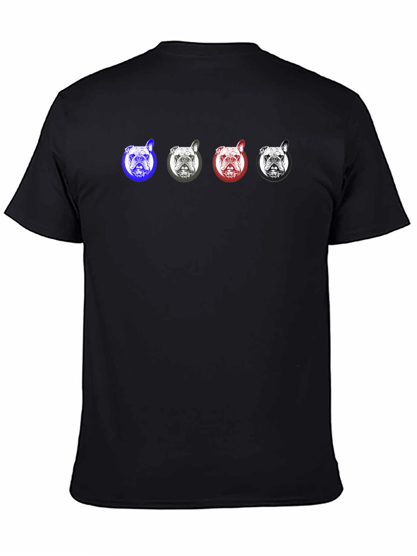 Bulldog Heads Graphic Tee - Classic Black T-Shirt