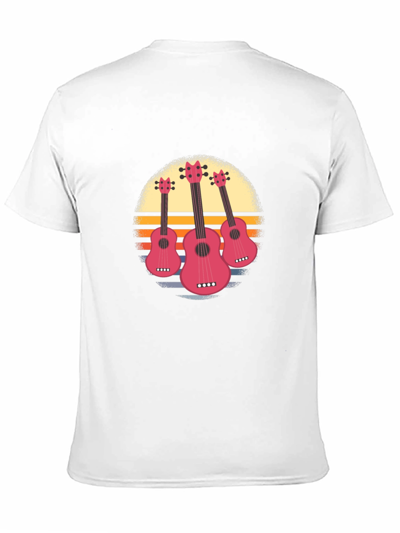 Sunset Ukulele Graphic Tee - Black