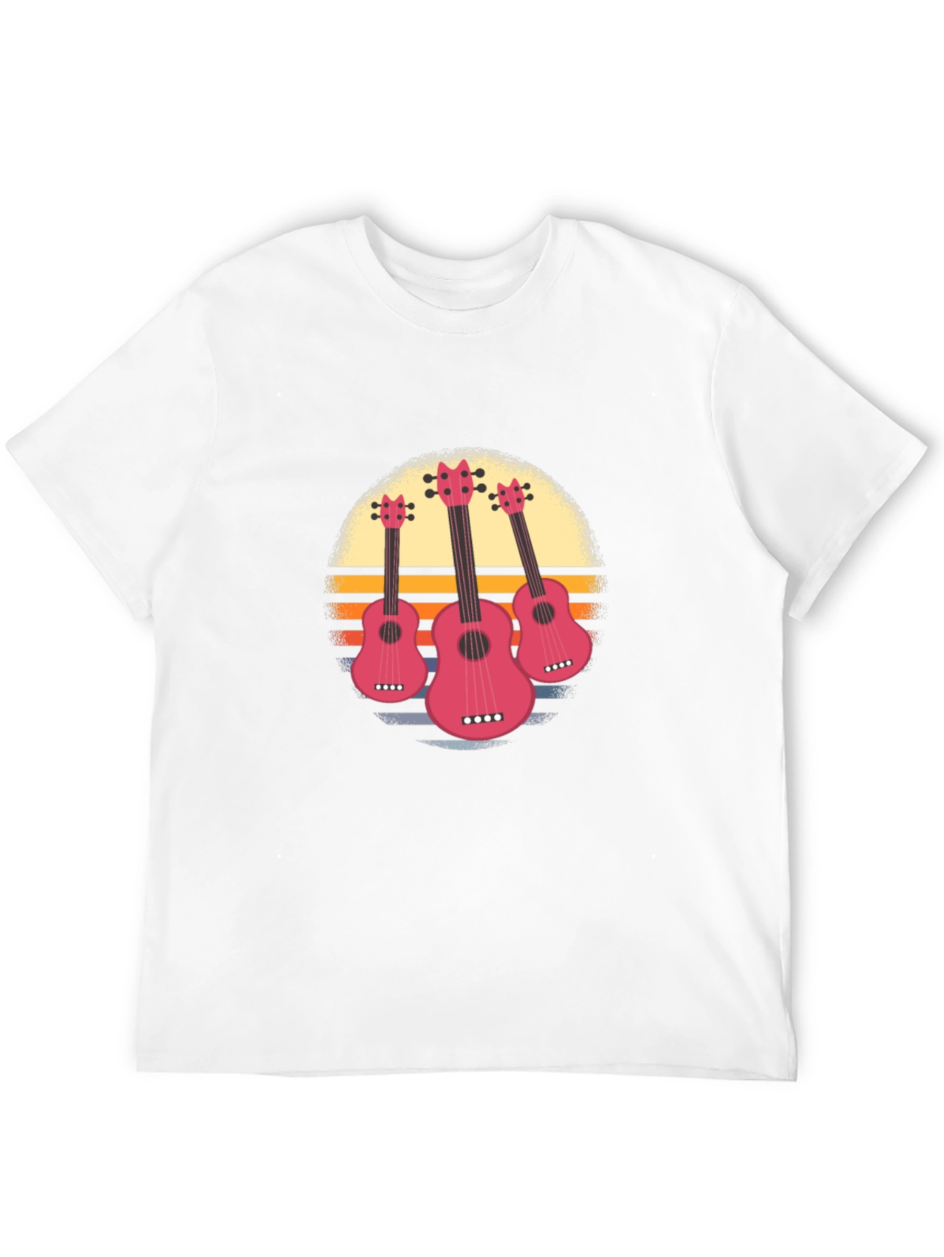 Sunset Ukulele Graphic Tee - Black