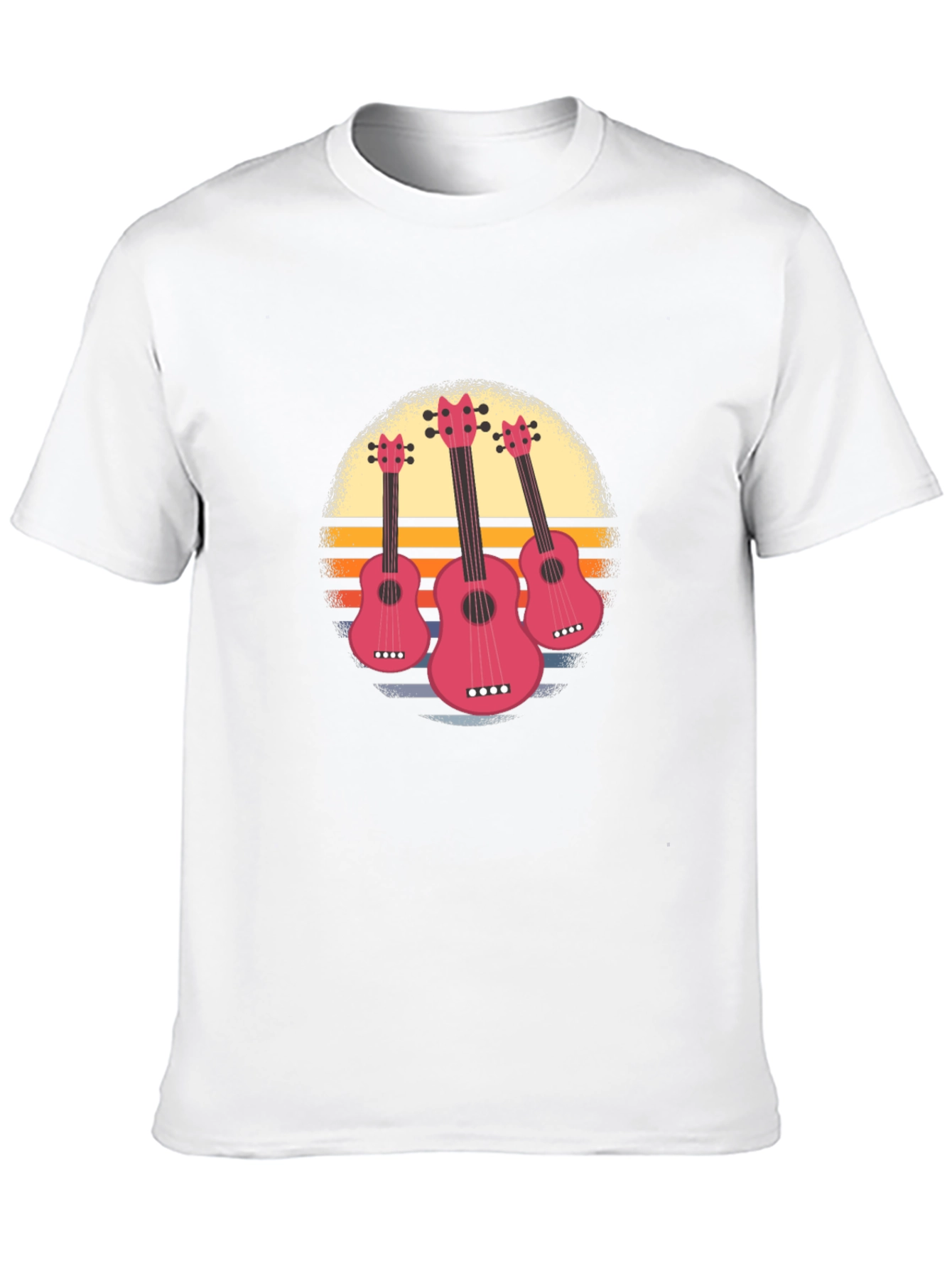 Sunset Ukulele Graphic Tee - Black