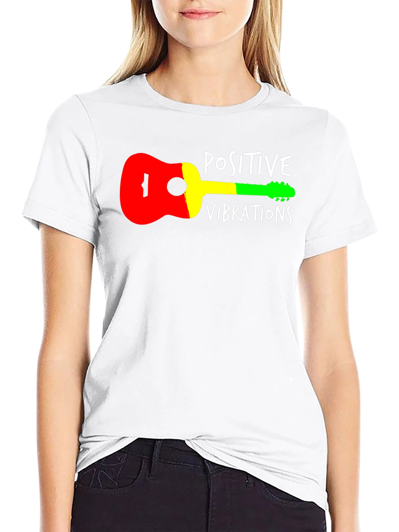 Positive Vibrations Reggae Guitar T-Shirt