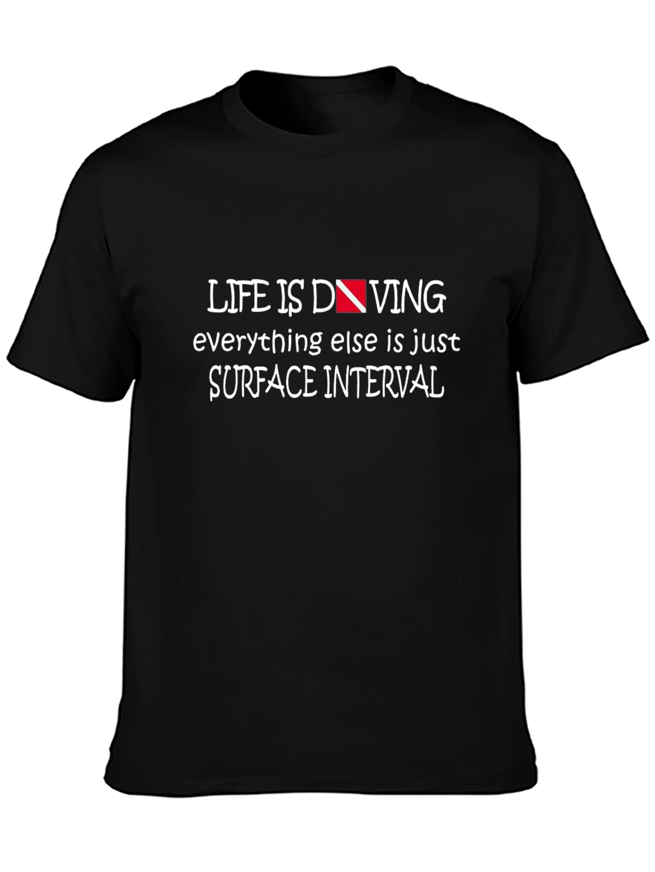 Life is Diving Black T-Shirt Diver Gift