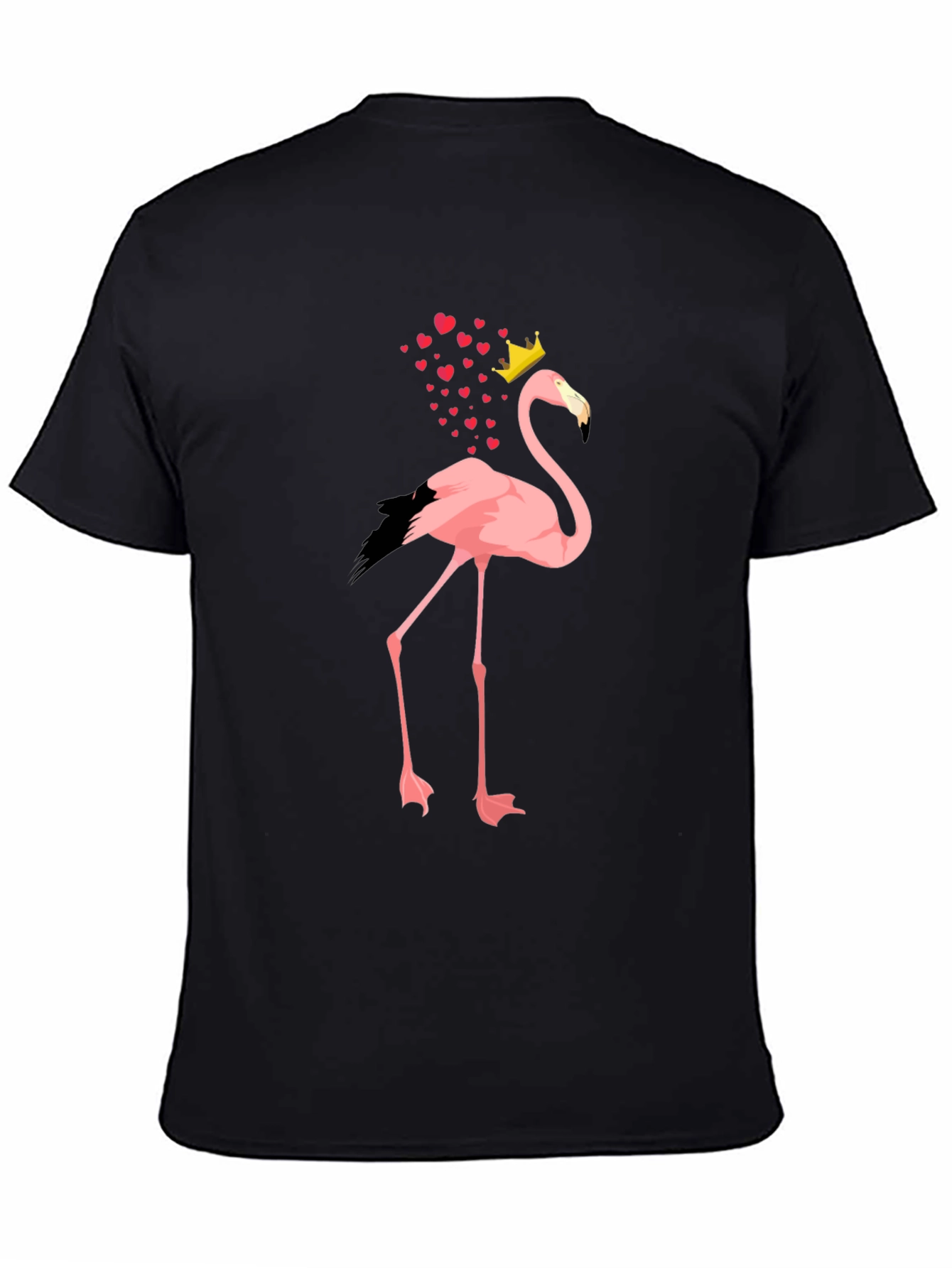 Flamingo King T-Shirt - Mens Black Tee