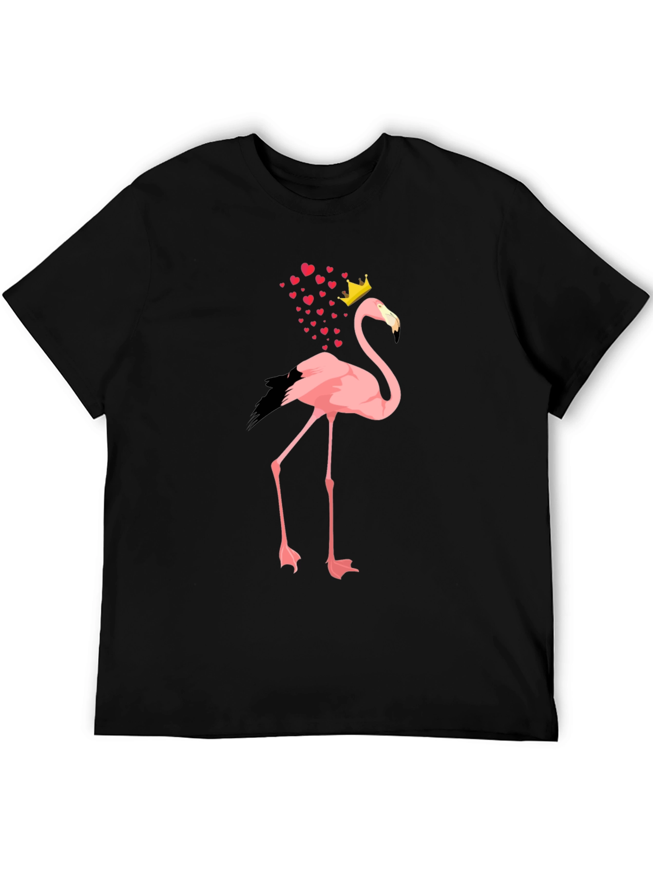 Flamingo King T-Shirt - Mens Black Tee