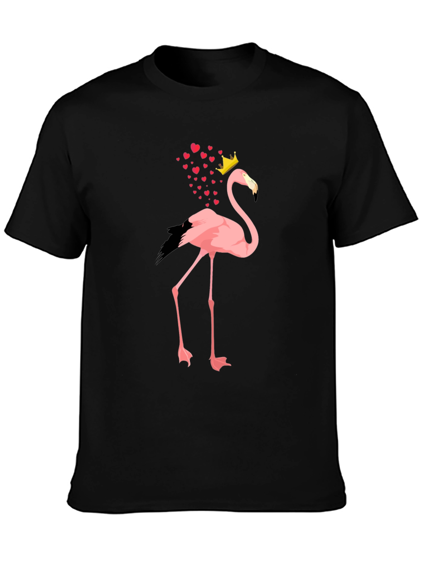 Flamingo King T-Shirt - Mens Black Tee