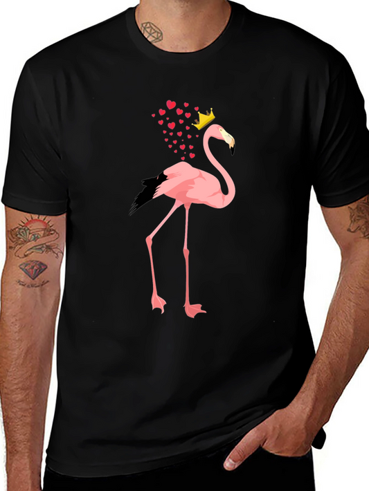 Flamingo King T-Shirt - Mens Black Tee