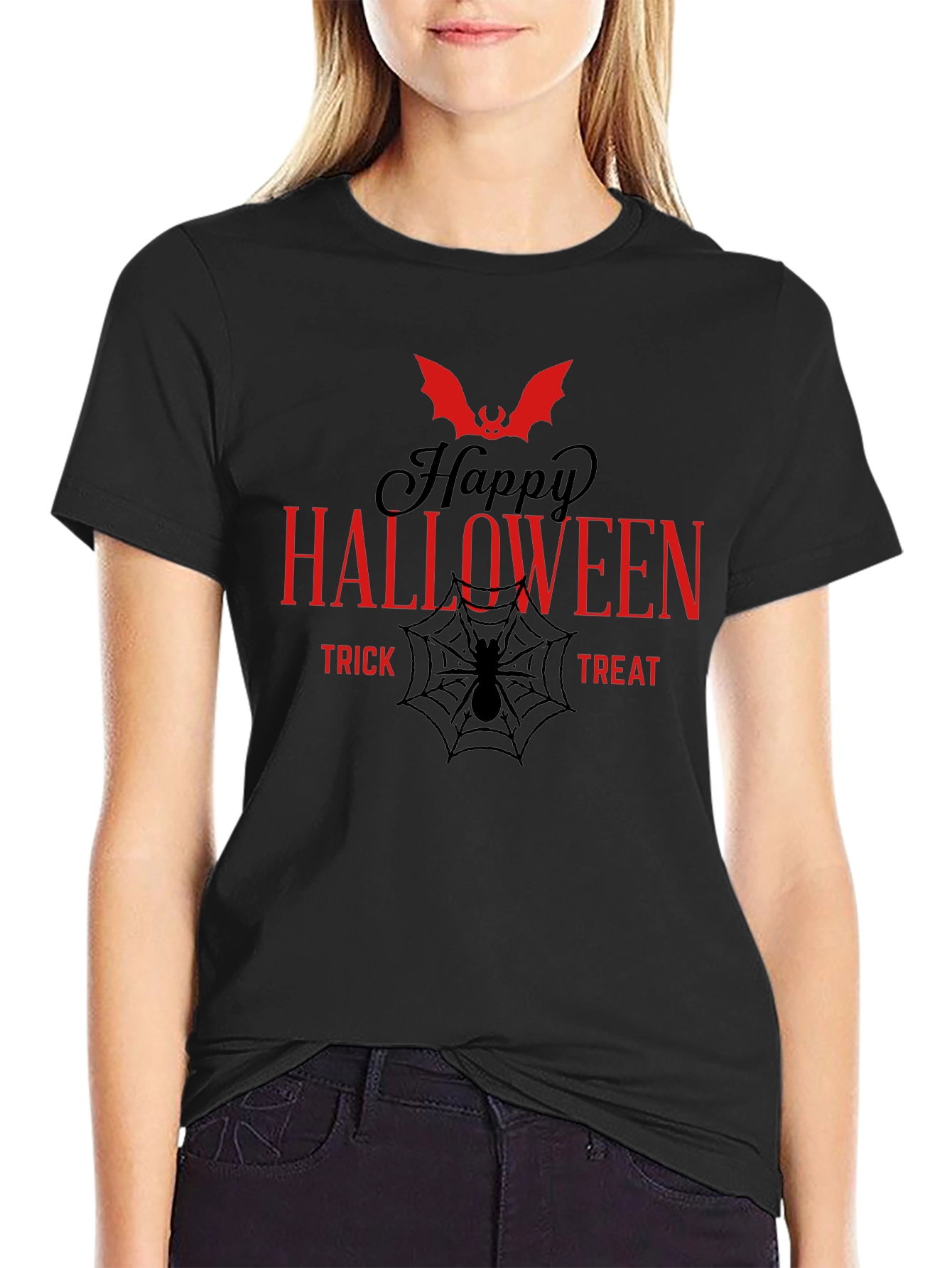 Halloween Bat Graphic T-Shirt