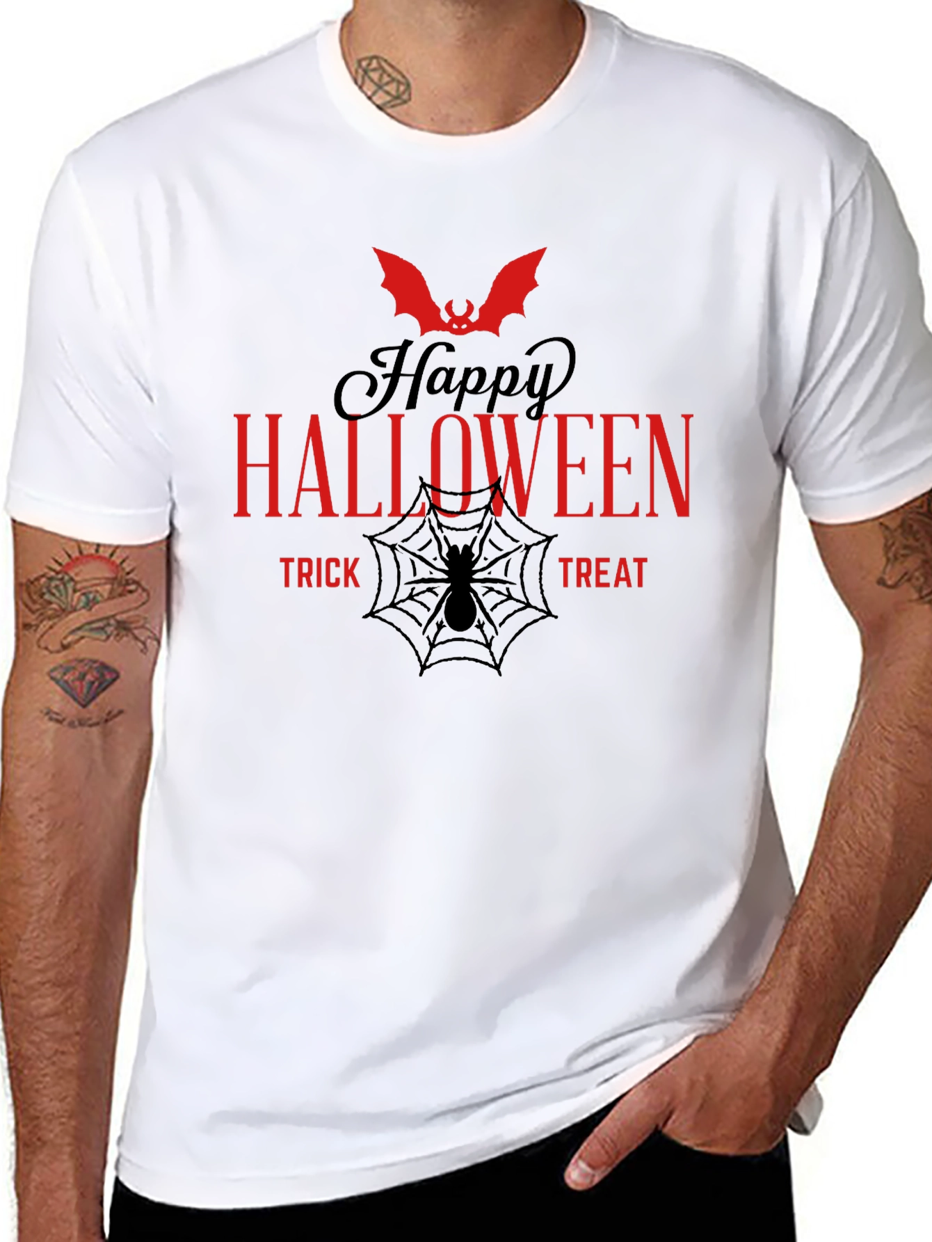Halloween Bat Graphic T-Shirt