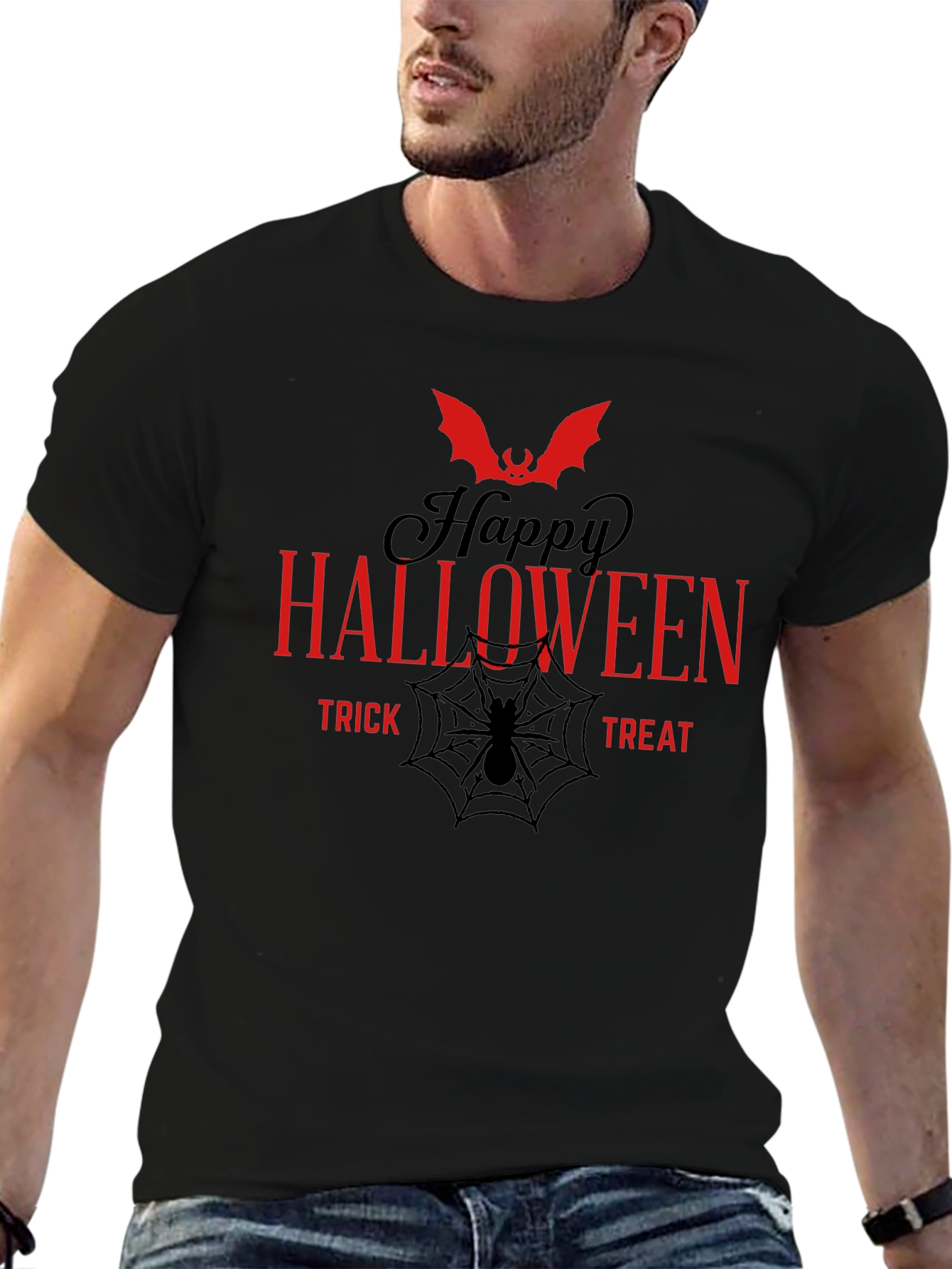 Halloween Bat Graphic T-Shirt
