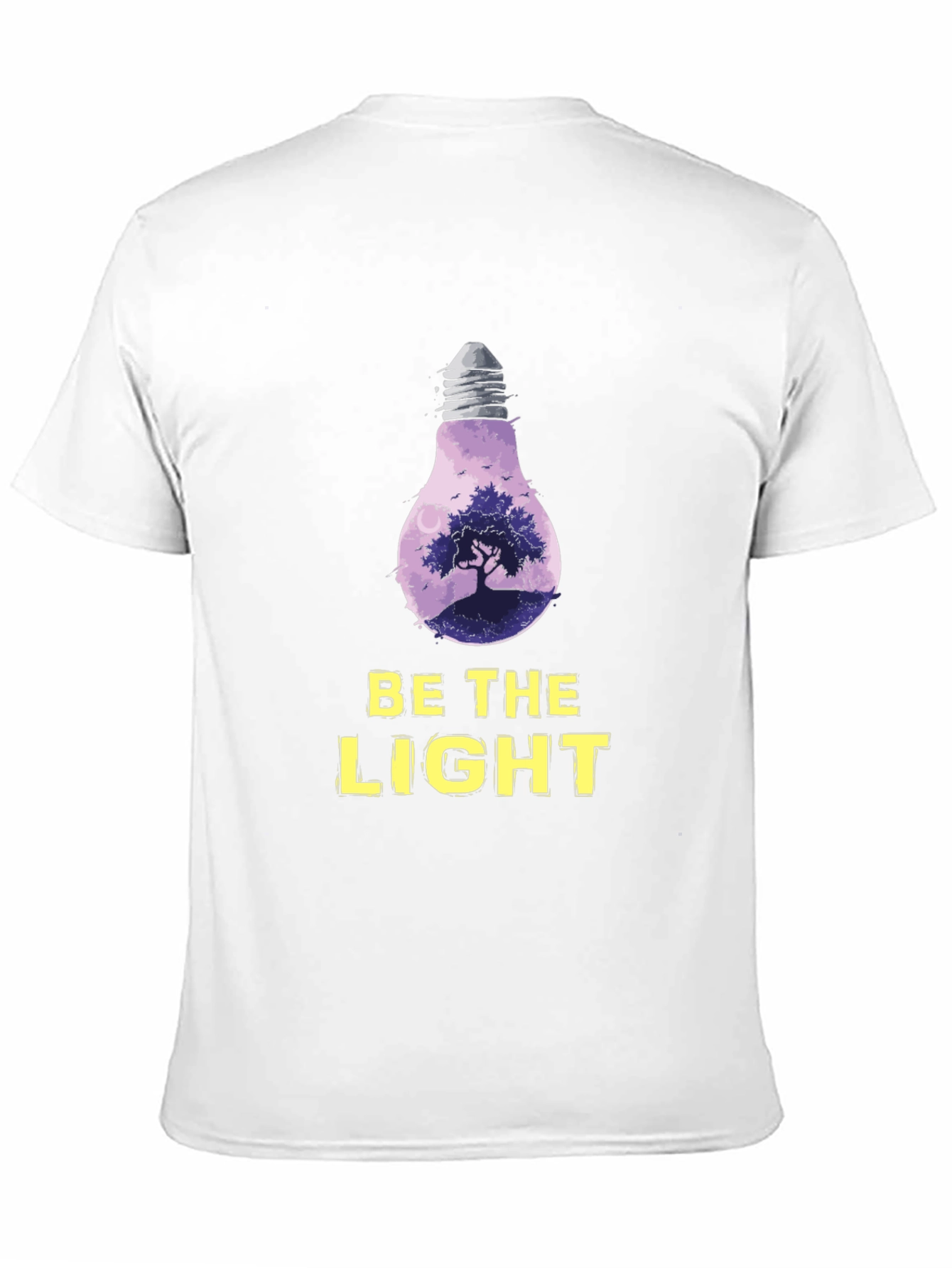 Be The Light Graphic Tee - Nature Bulb Design