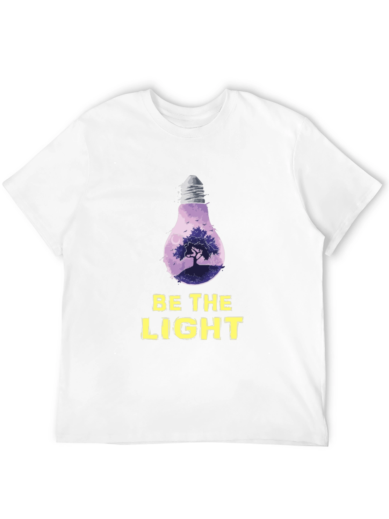 Be The Light Graphic Tee - Nature Bulb Design
