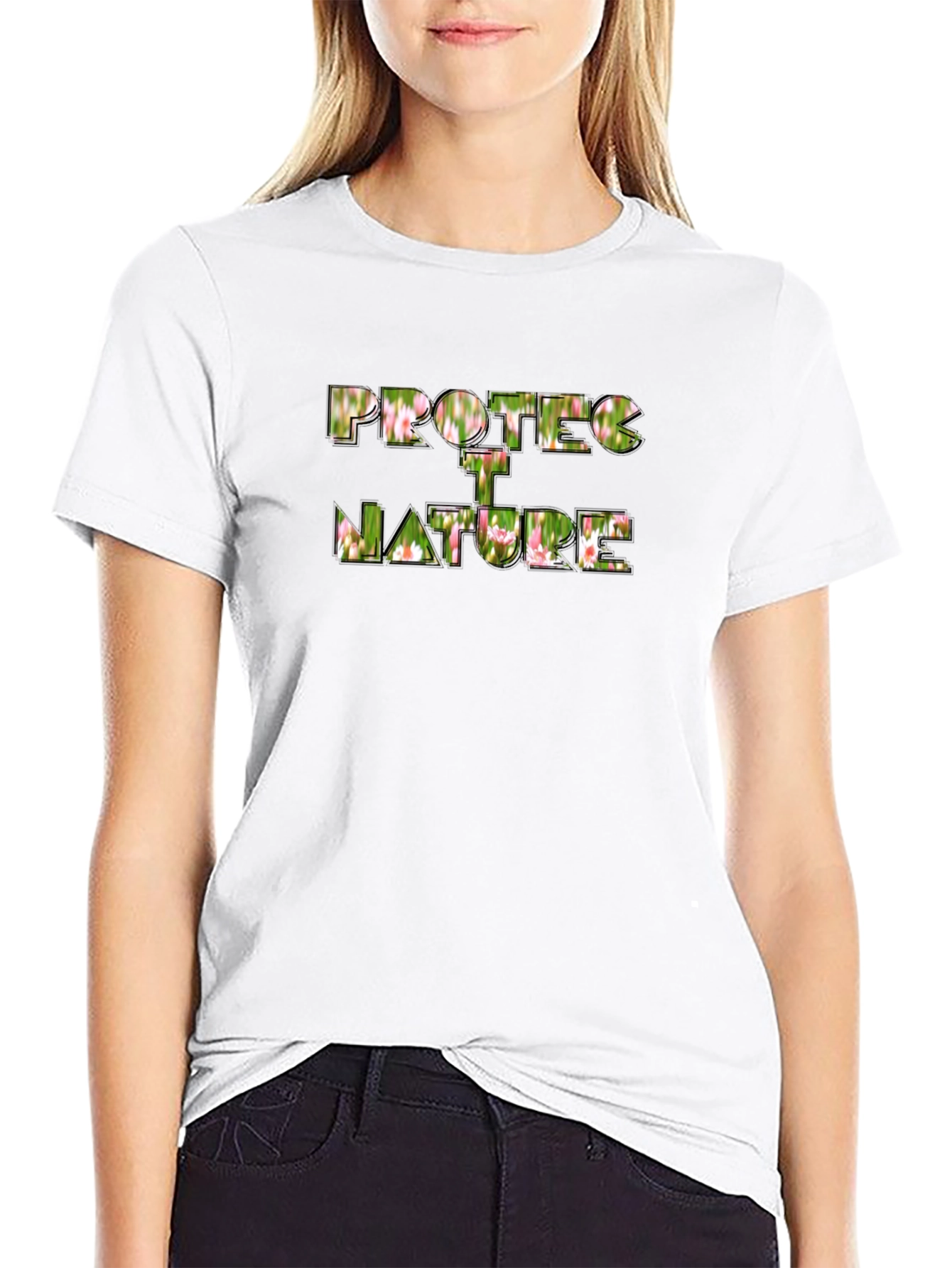 Protect Nature Graphic Black T-Shirt