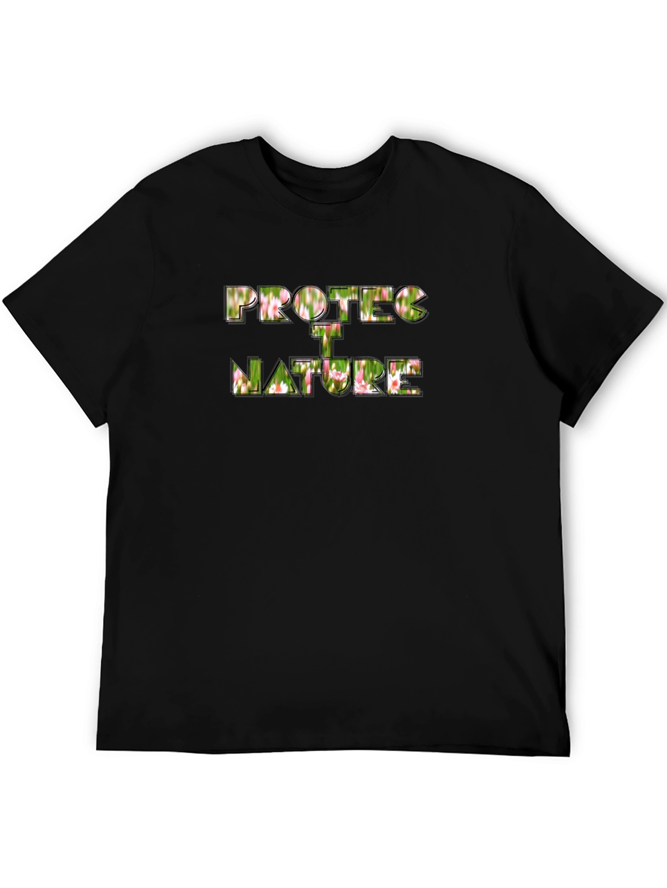 Protect Nature Graphic Black T-Shirt