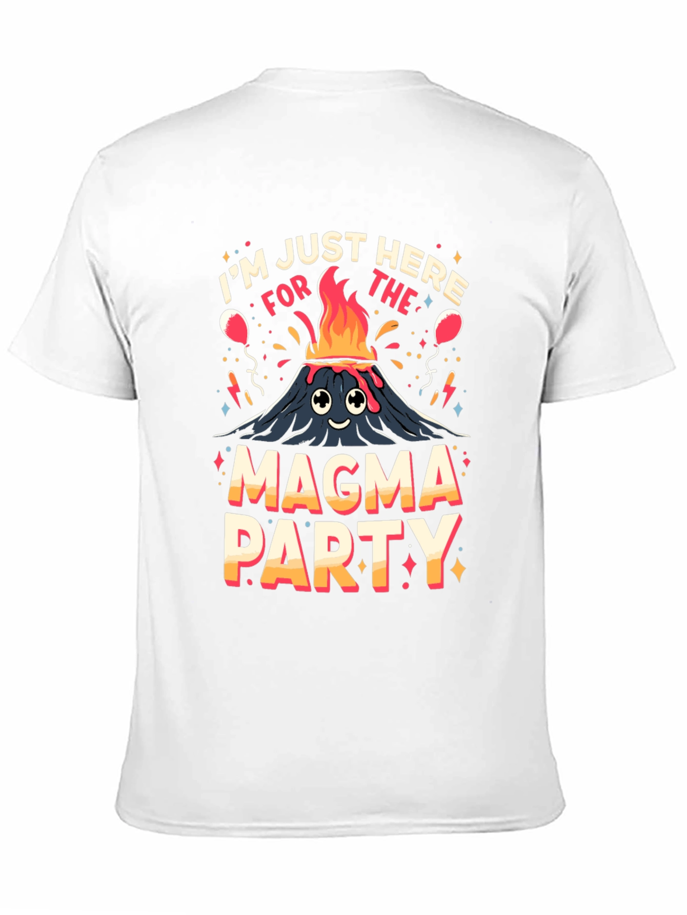 Magma Party Graphic Tee - Volcano Humor T-Shirt