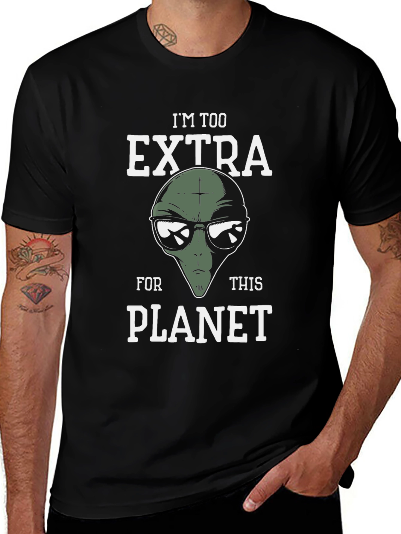 Im Too Extra Alien Graphic T-Shirt
