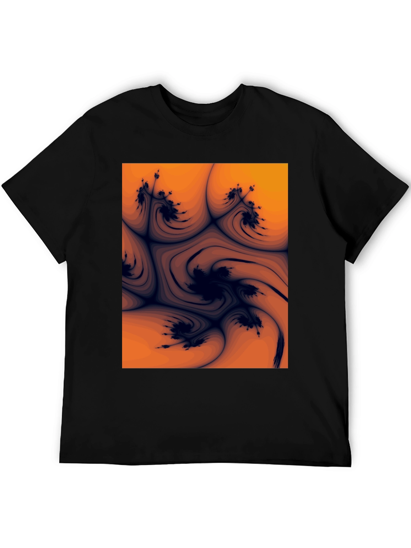 Abstract Art Graphic Tee - Black