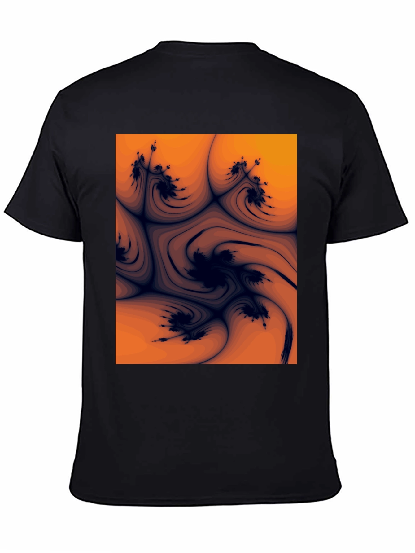 Abstract Art Graphic Tee - Black