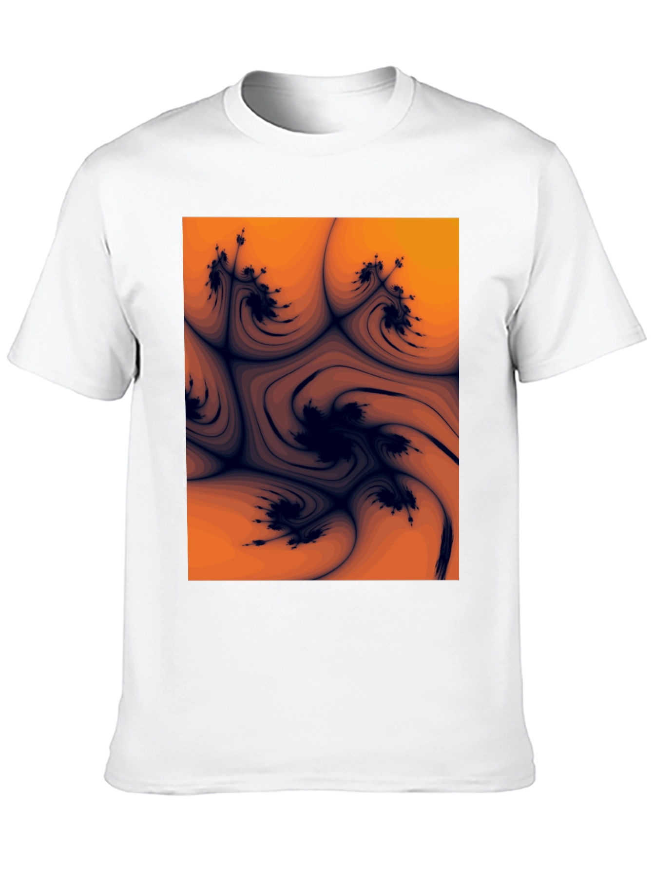 Abstract Art Graphic Tee - Black