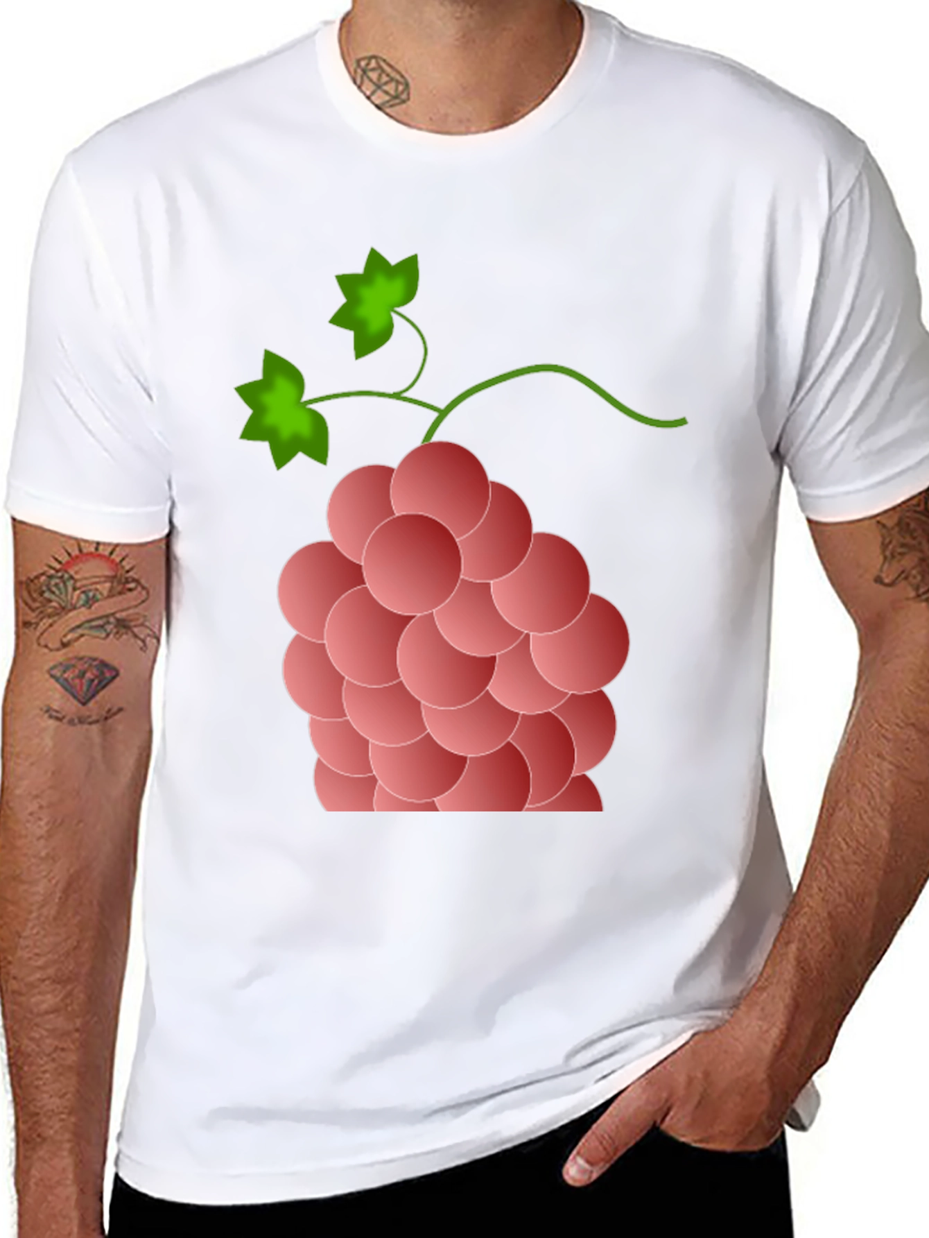 Grapes Graphic Tee - Stylish Fruit Design