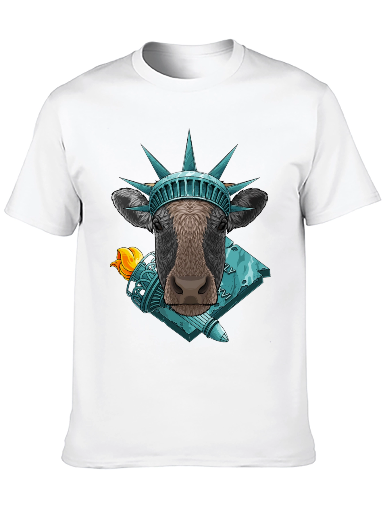 Cow Statue of Liberty Graphic Tee