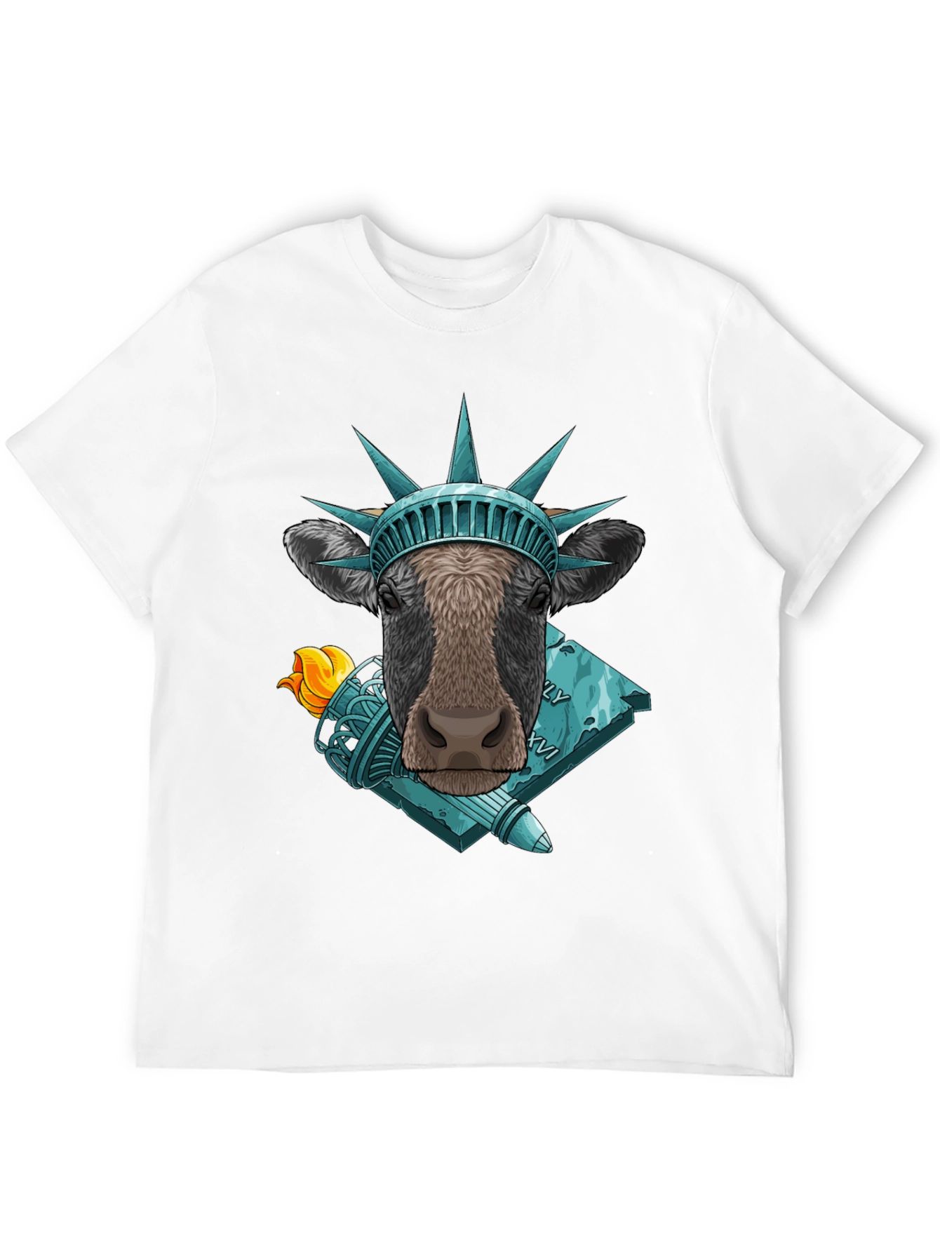 Cow Statue of Liberty Graphic Tee