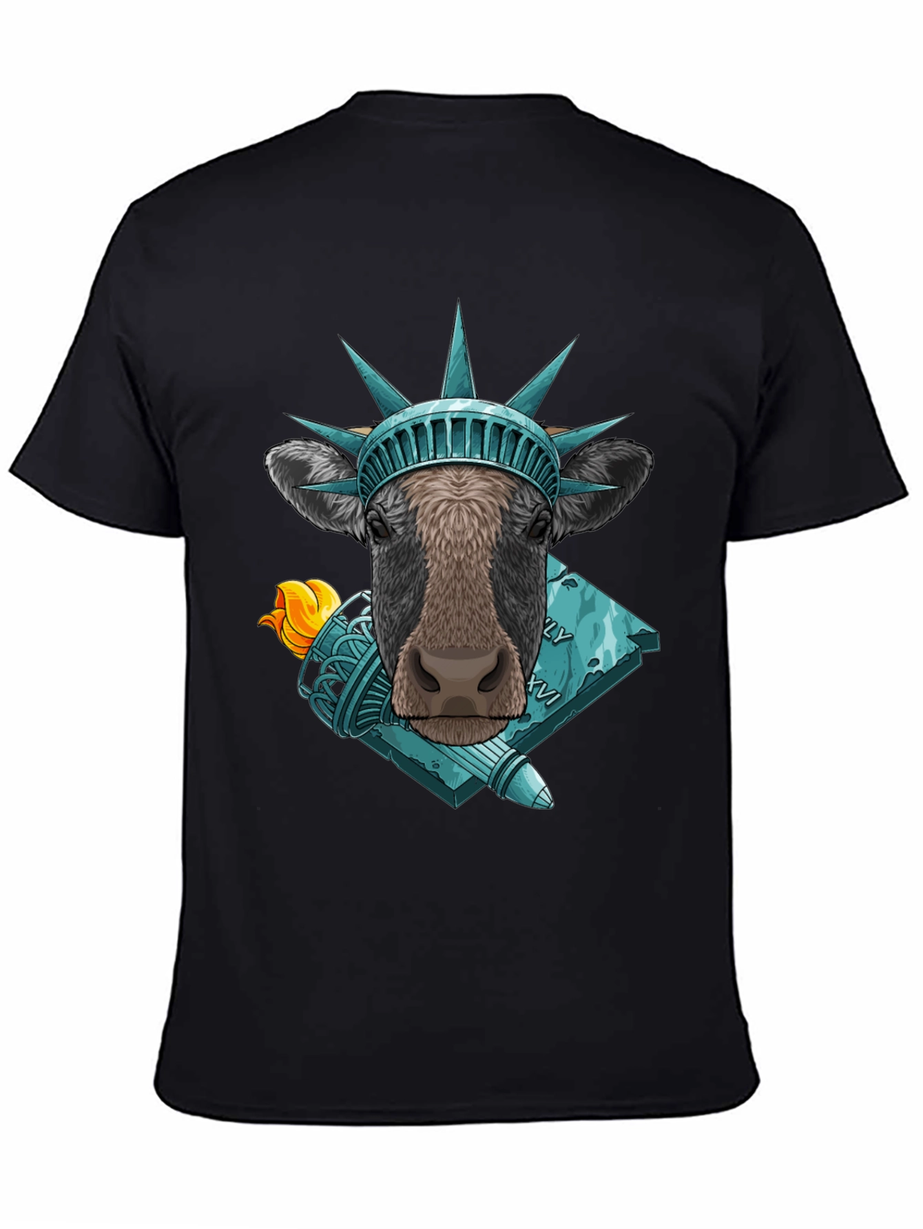 Cow Statue of Liberty Graphic Tee