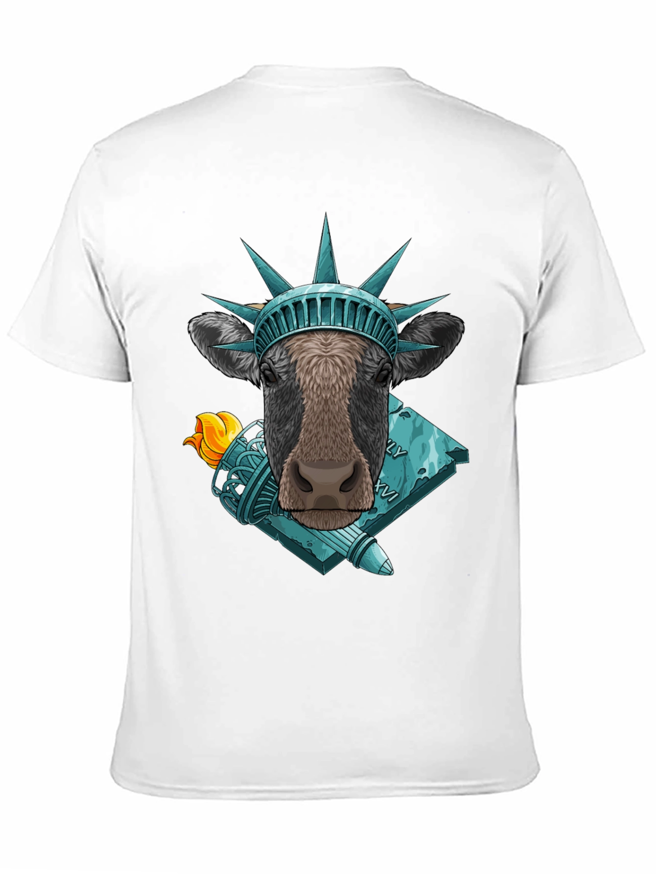 Cow Statue of Liberty Graphic Tee