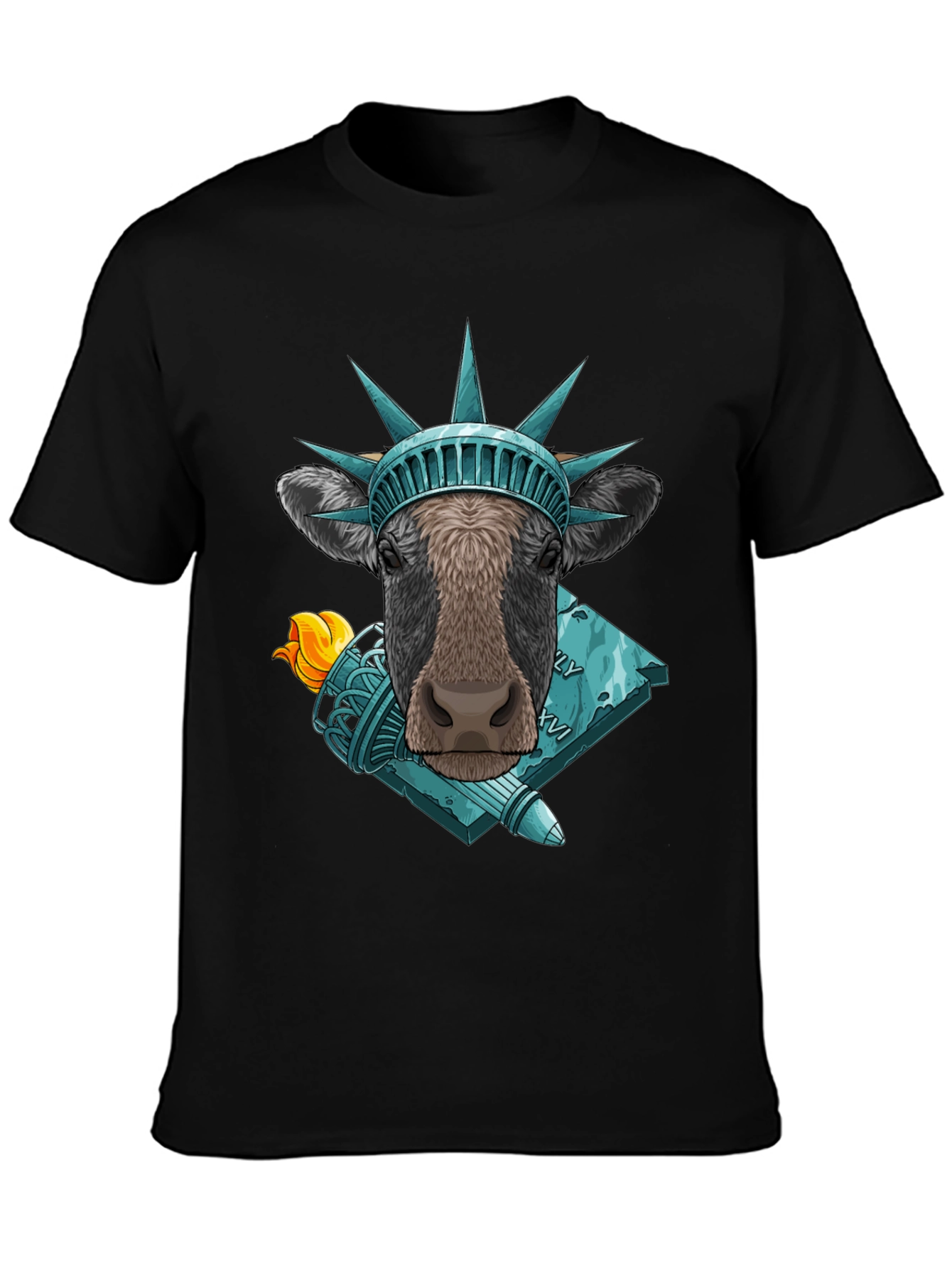 Cow Statue of Liberty Graphic Tee