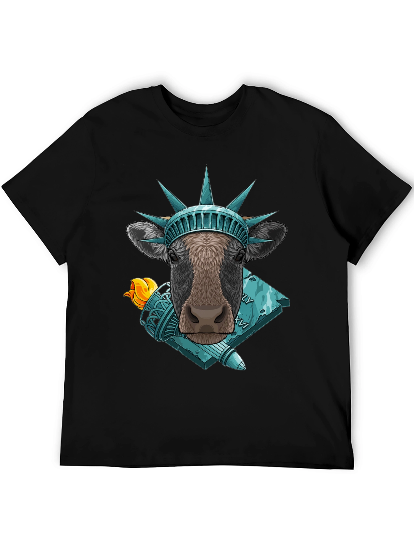 Cow Statue of Liberty Graphic Tee