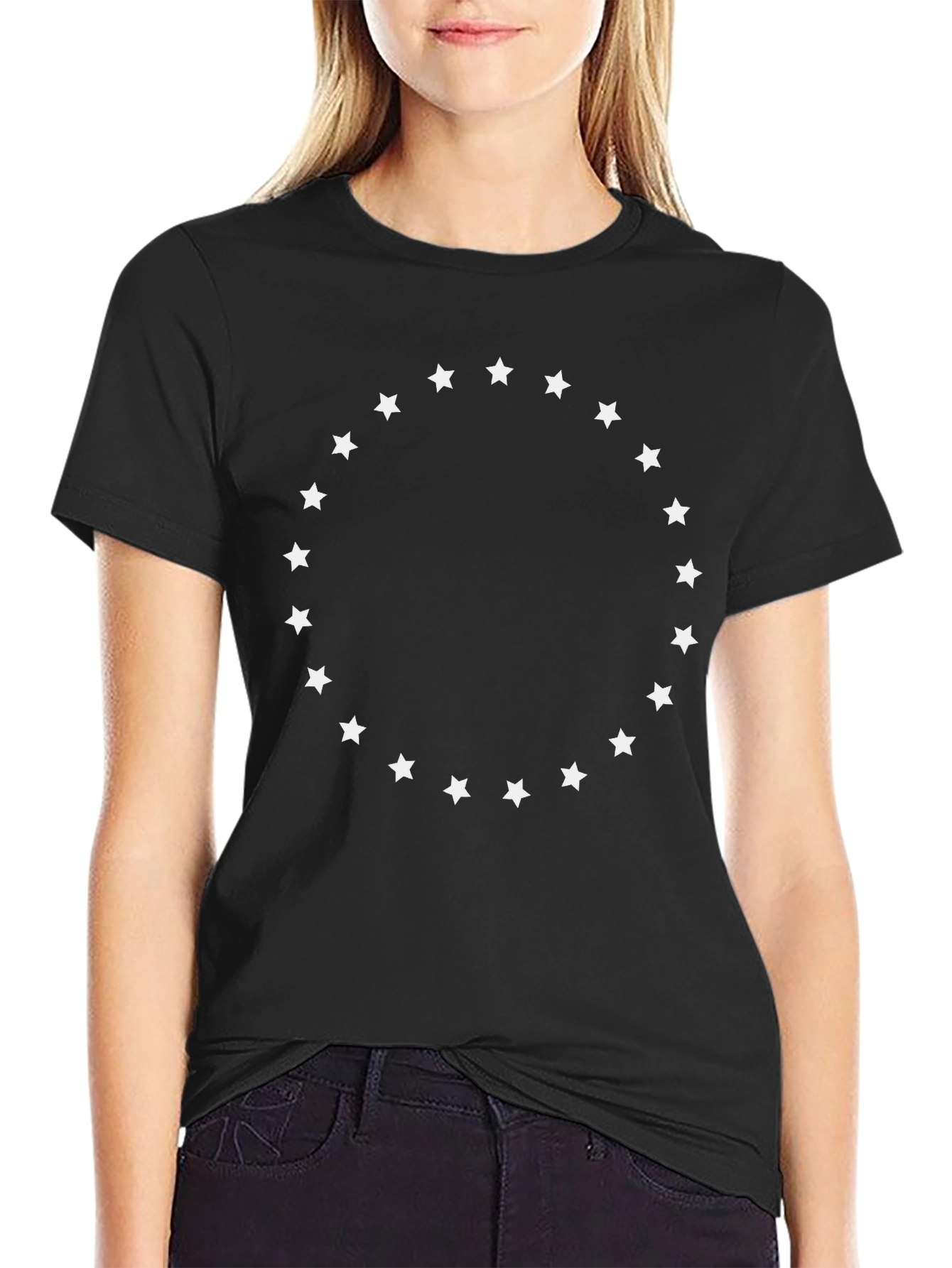 Star Circle Graphic T-Shirt - Modern Casual Tee