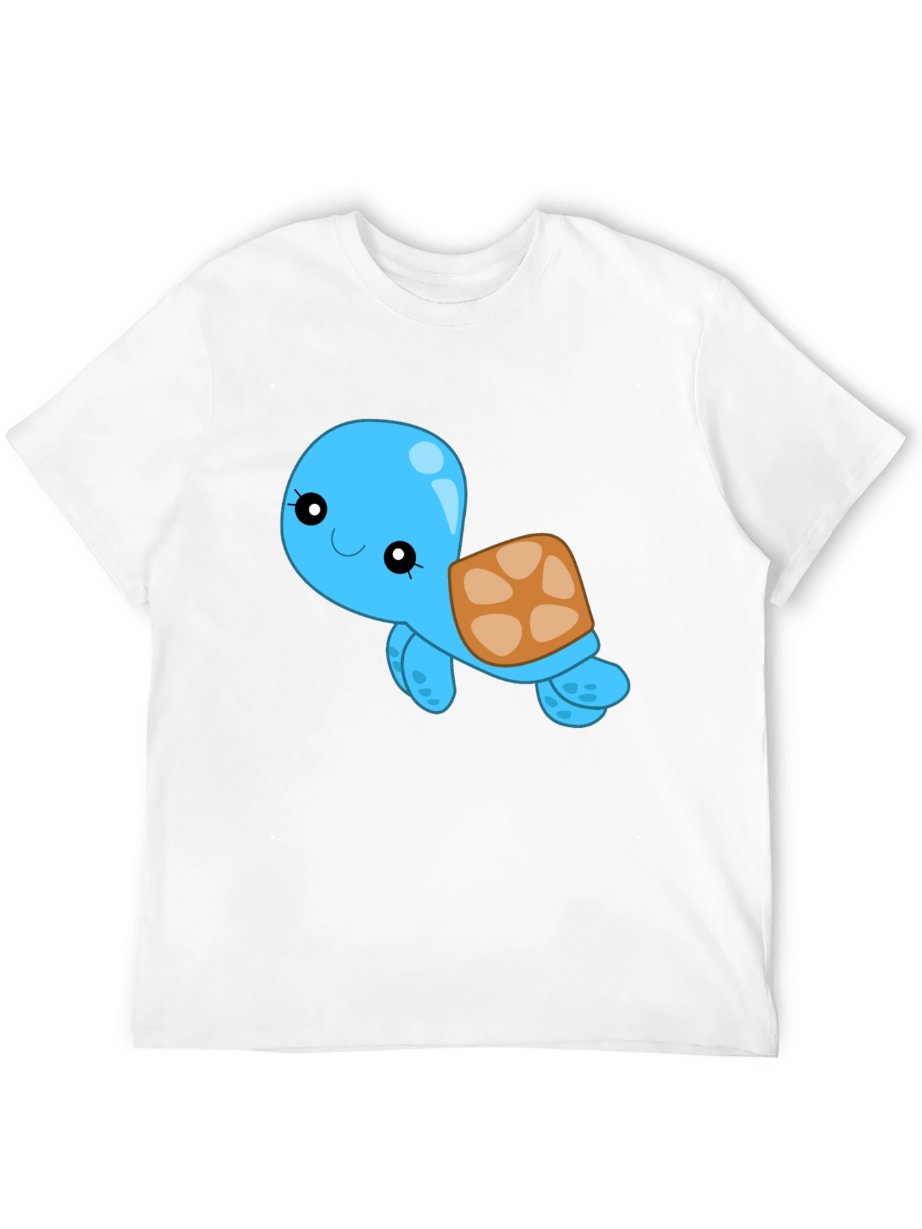 Cute Turtle Graphic Black T-Shirt