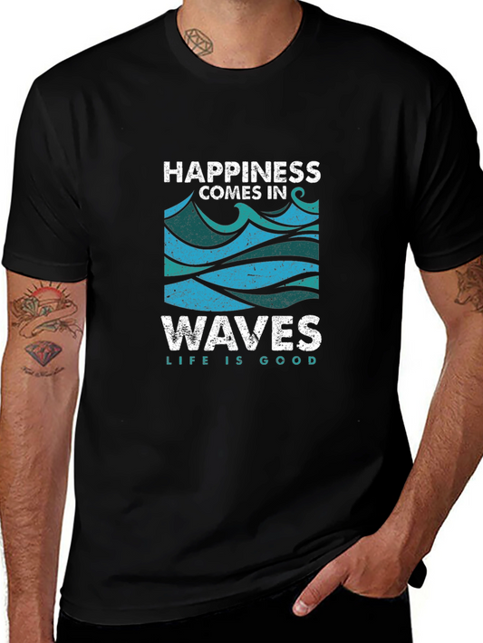 Happiness Comes in Waves T-Shirt - Life Is Good