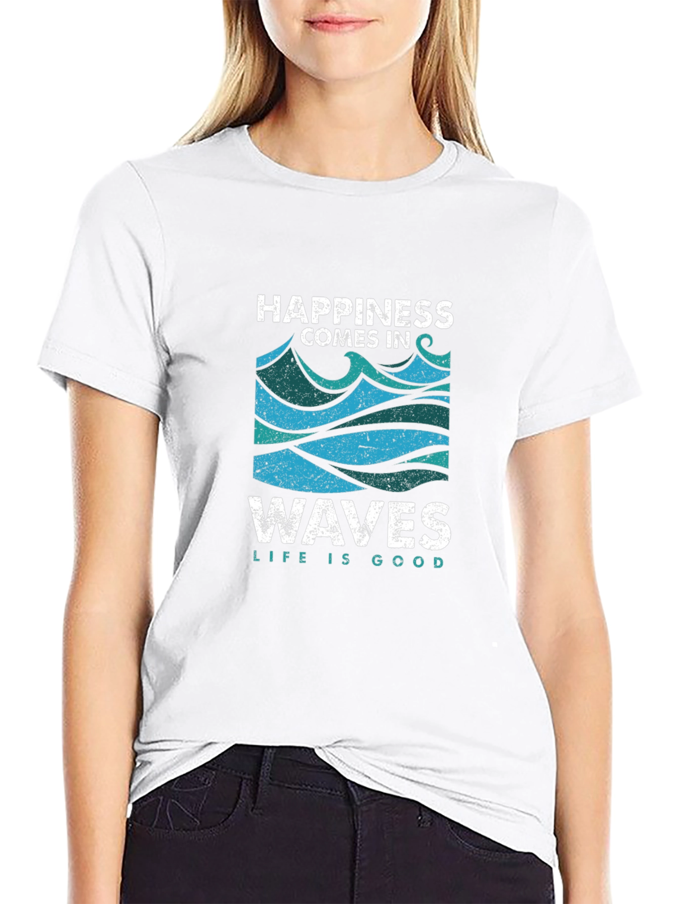 Happiness Comes in Waves T-Shirt - Life Is Good