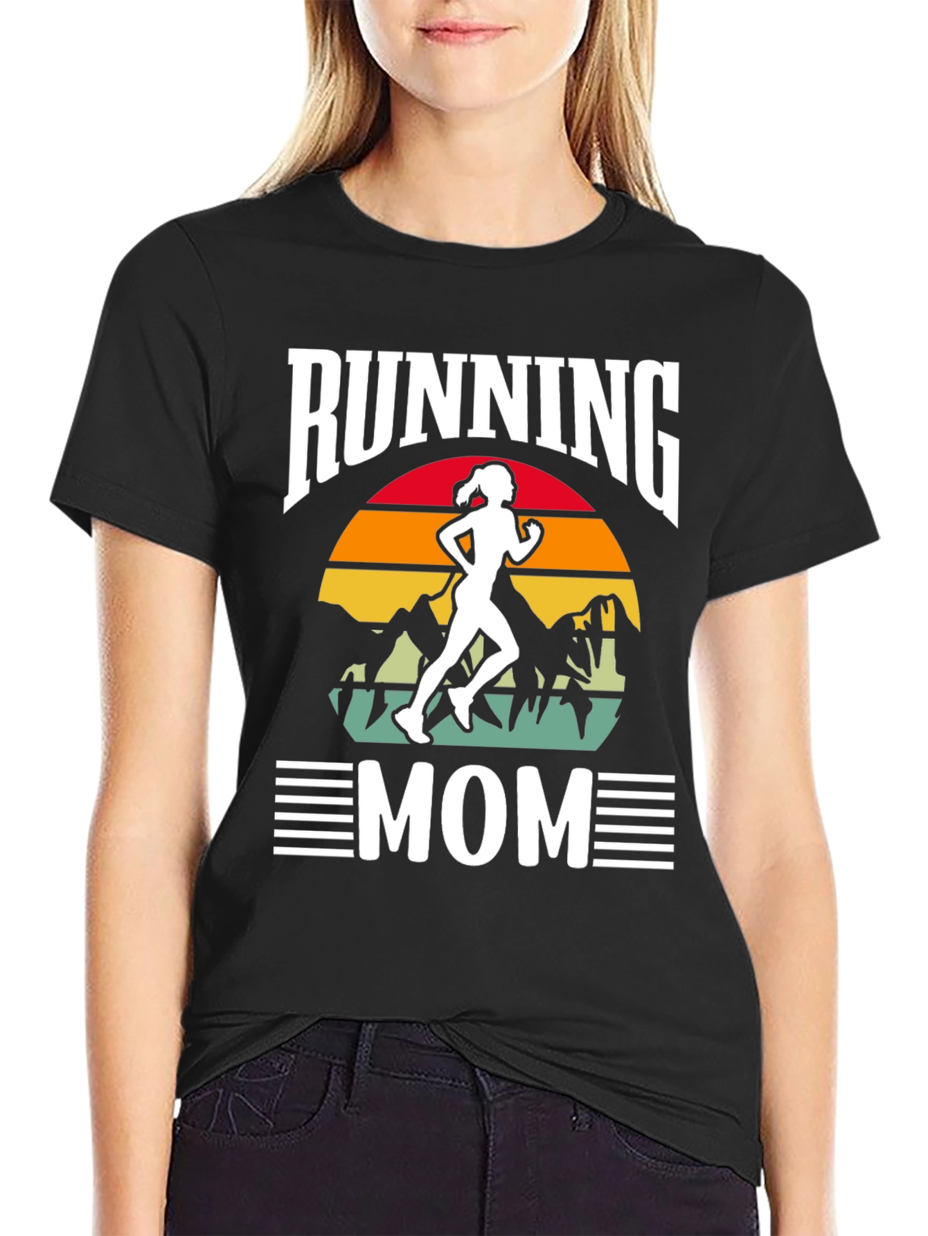 Running Mom Graphic Tee - Womens Fitness Shirt