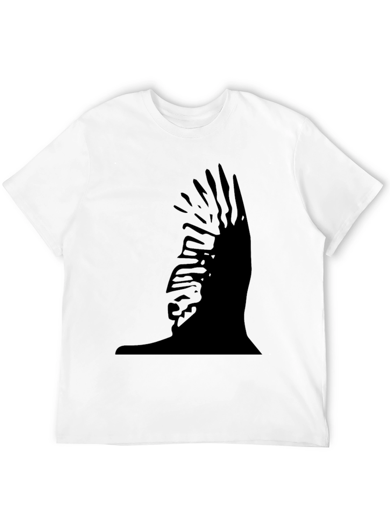 Abstract Silhouette Graphic Black T-Shirt