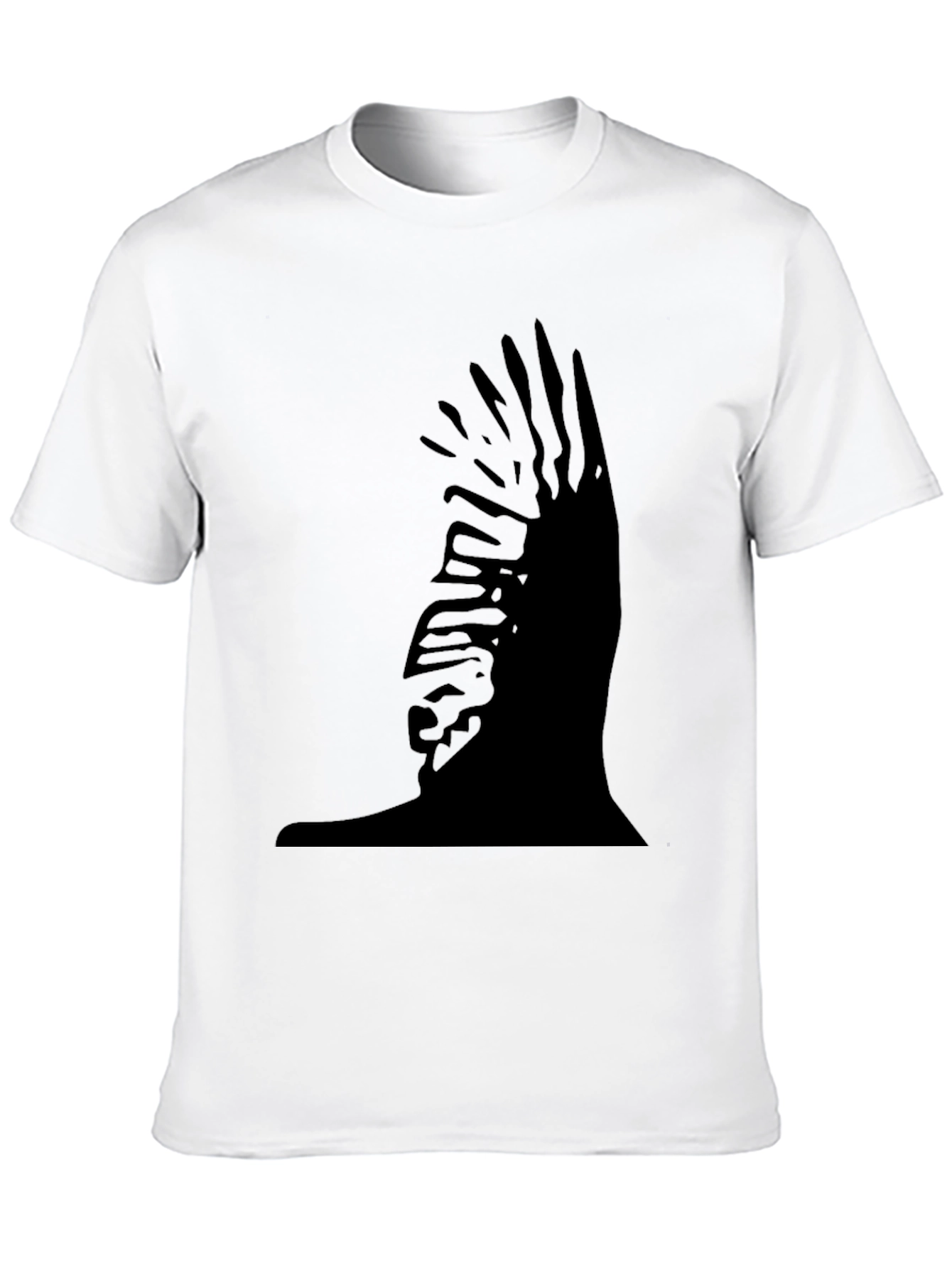 Abstract Silhouette Graphic Black T-Shirt