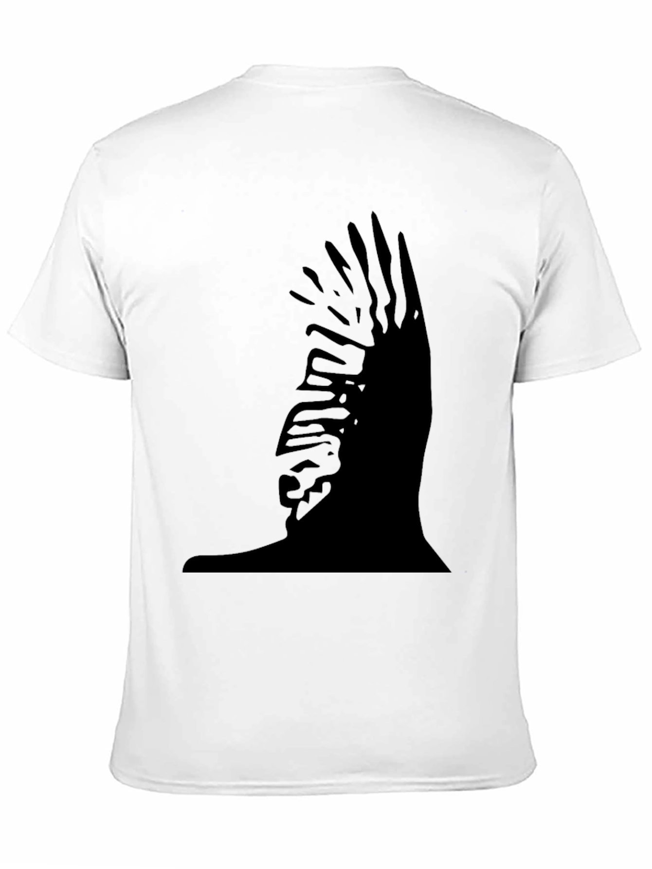 Abstract Silhouette Graphic Black T-Shirt