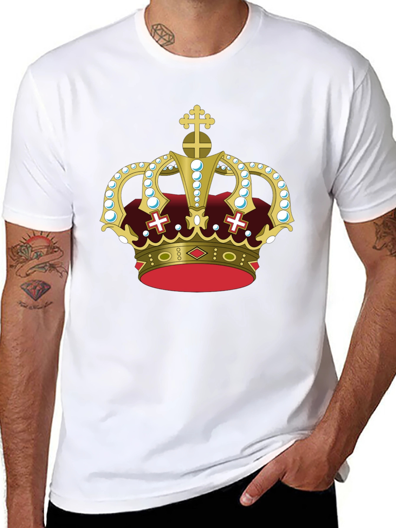 Royal Crown Graphic Tee - Black