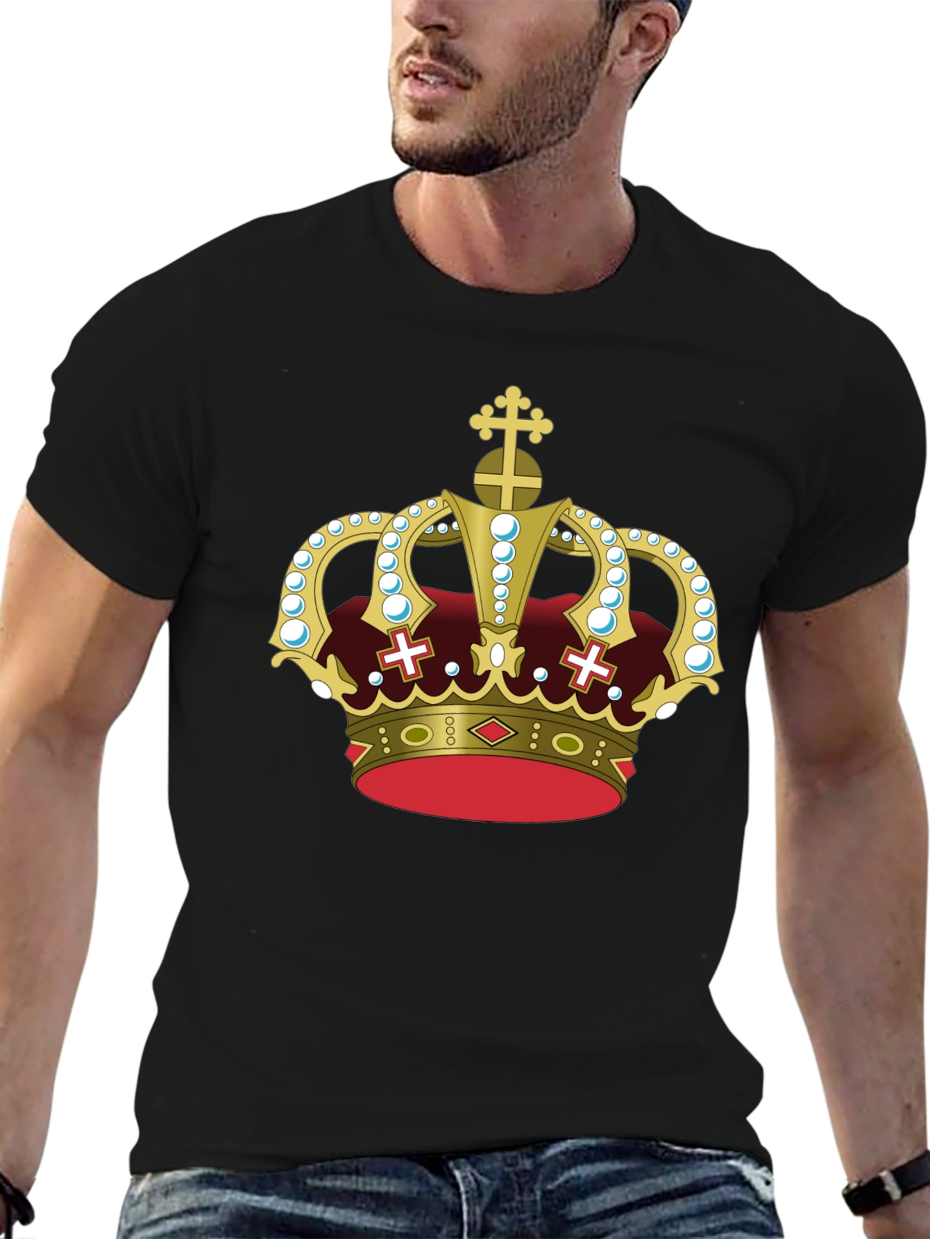 Royal Crown Graphic Tee - Black