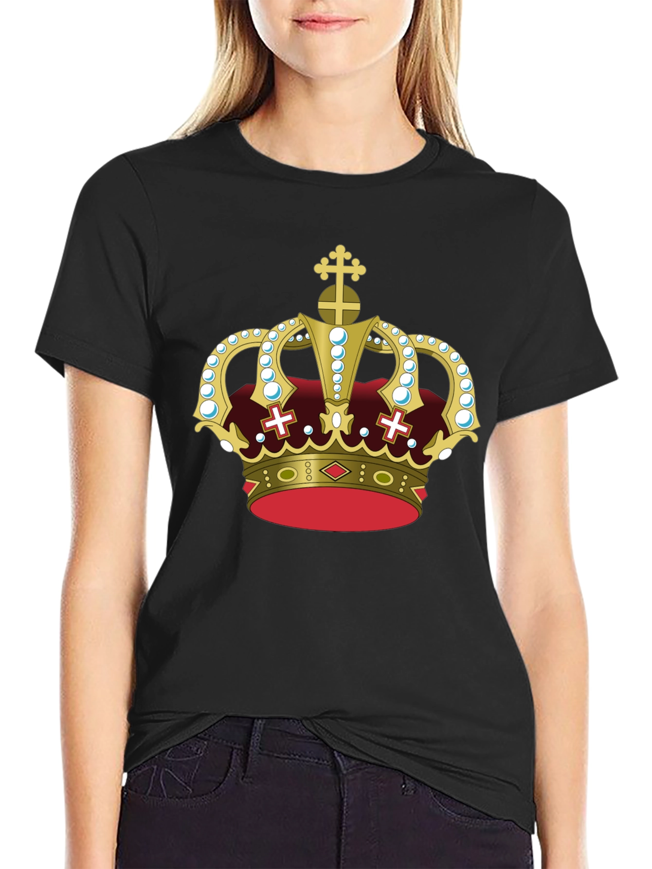 Royal Crown Graphic Tee - Black