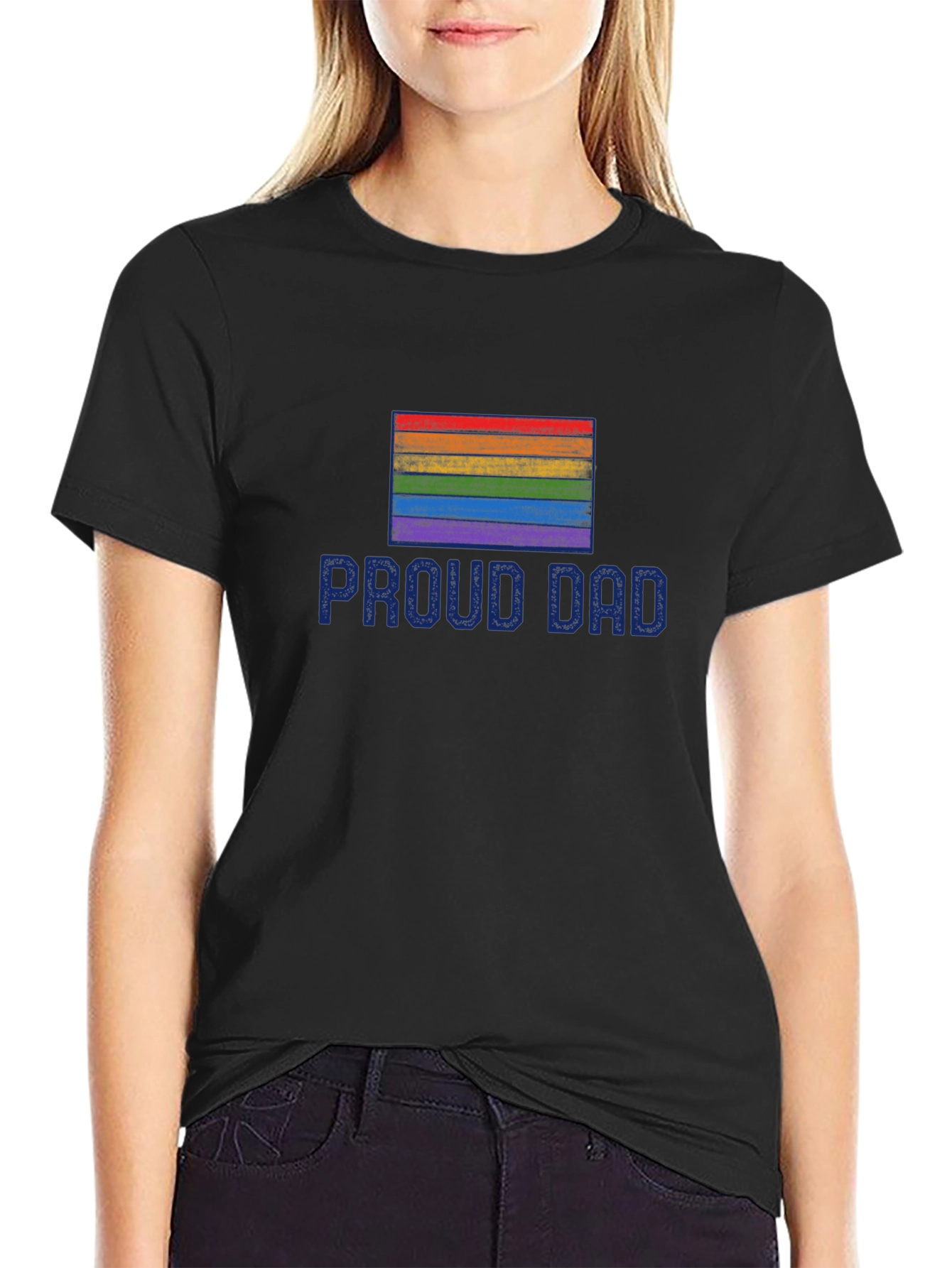 Proud Dad LGBTQ Pride Rainbow T-Shirt