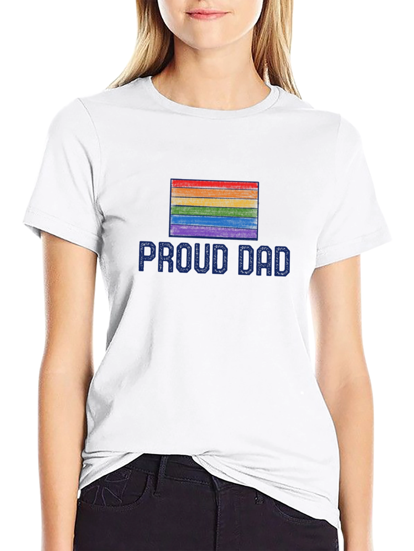 Proud Dad LGBTQ Pride Rainbow T-Shirt