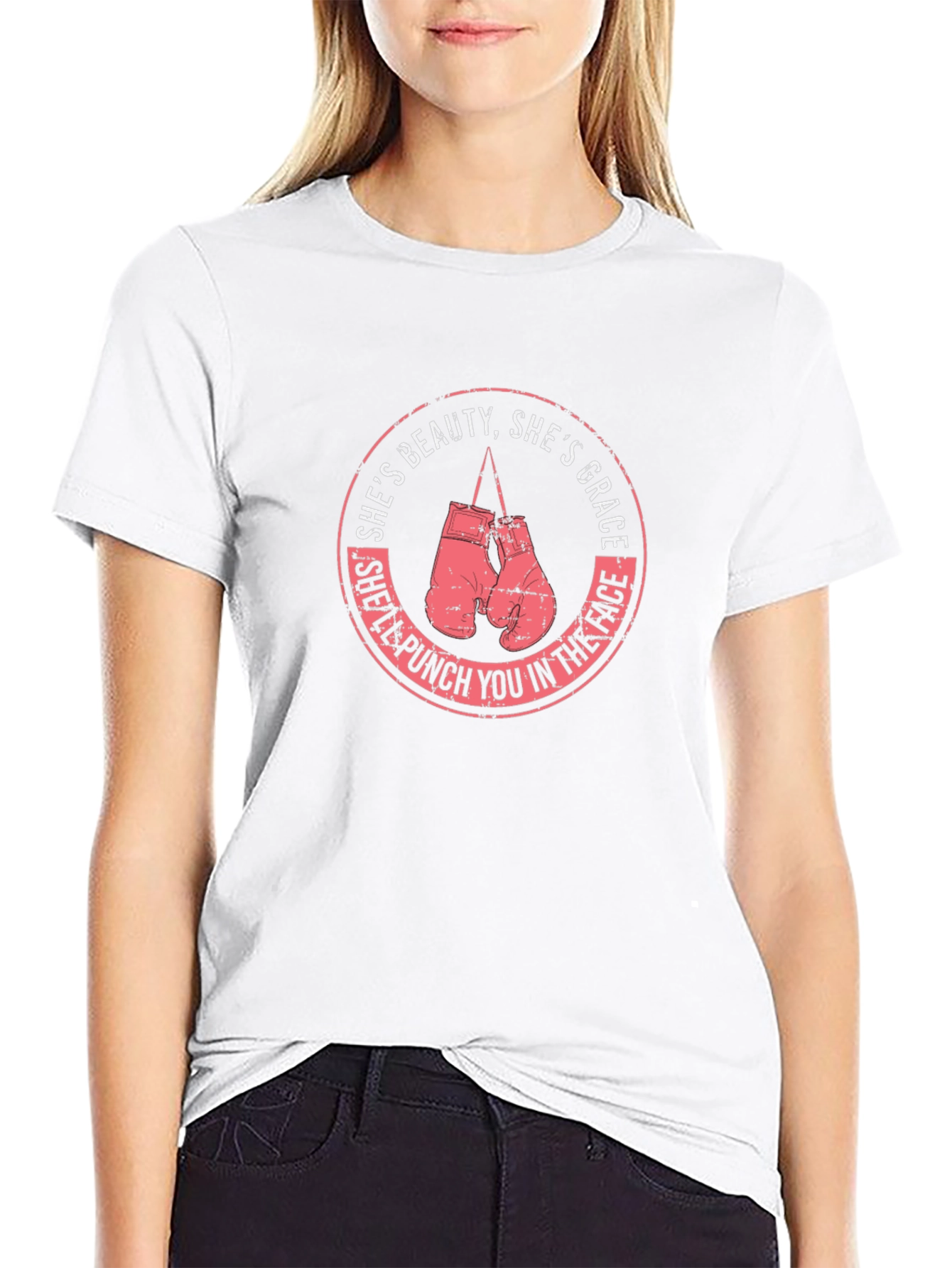 Shes Beauty Shes Grace Boxing Graphic T-Shirt