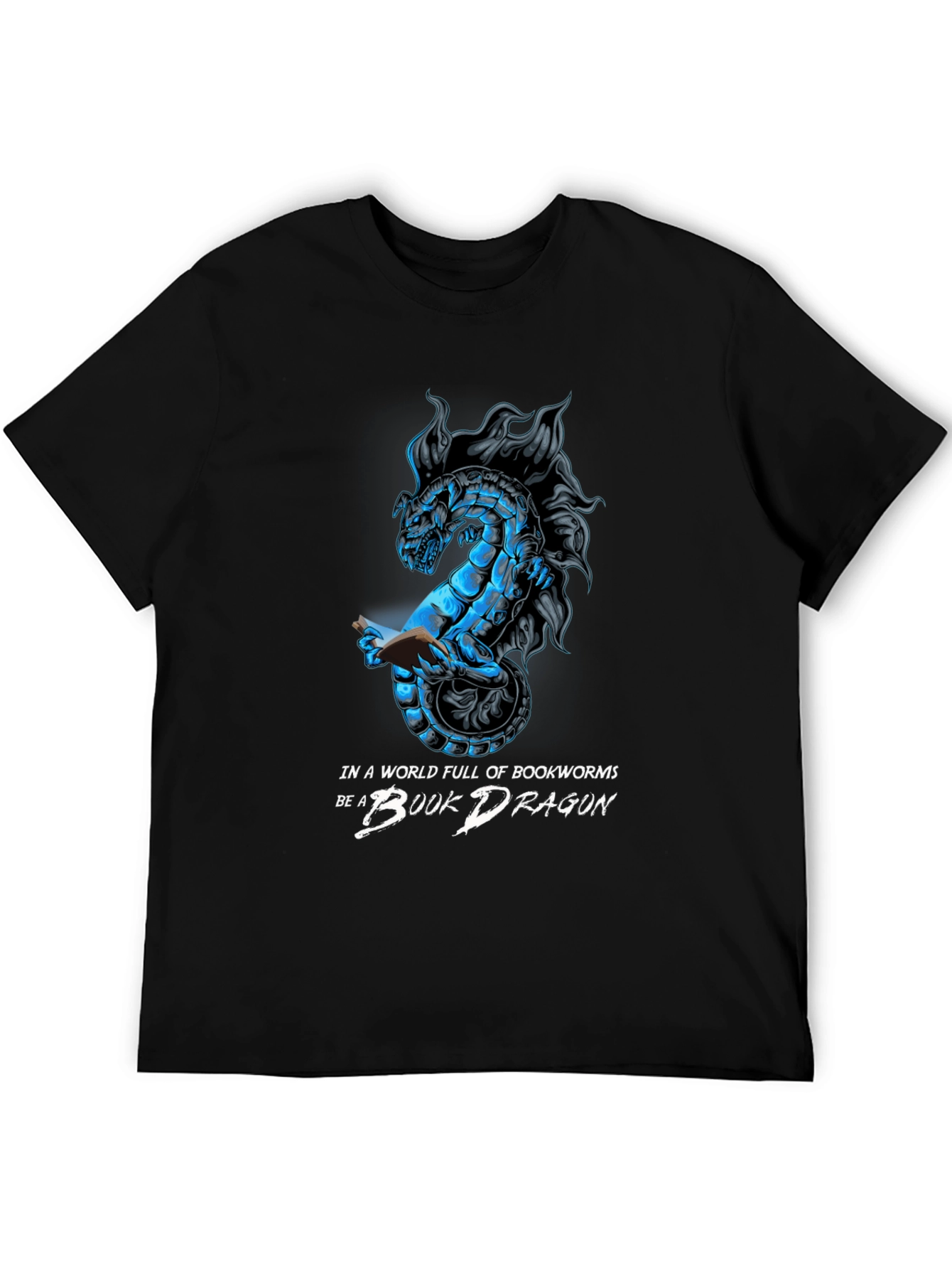 Book Dragon T-Shirt - Literary Fantasy Tee