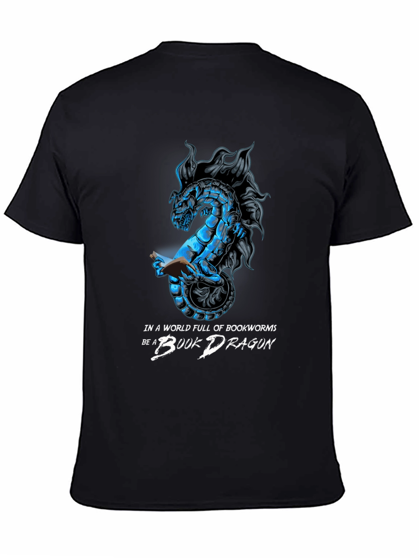 Book Dragon T-Shirt - Literary Fantasy Tee