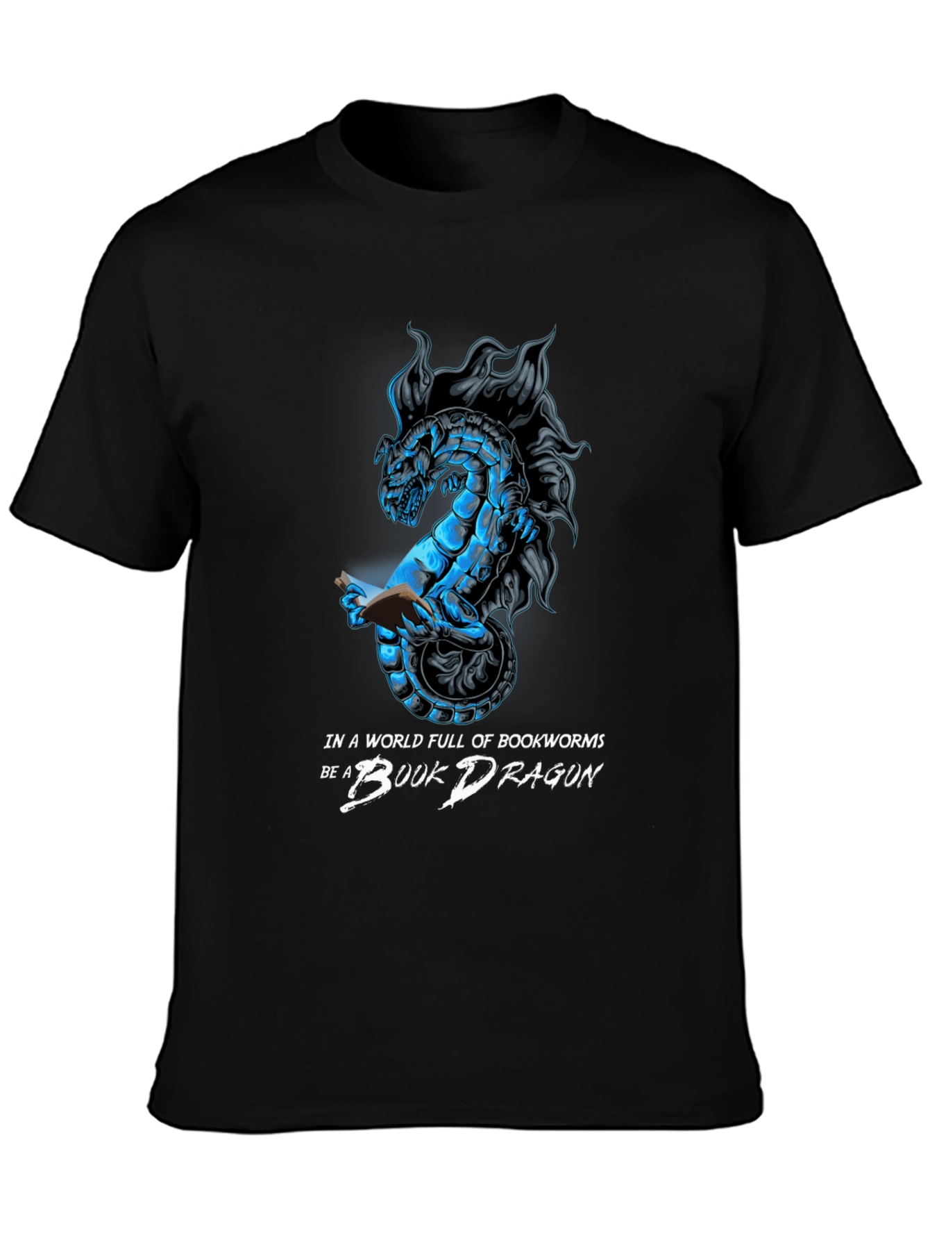 Book Dragon T-Shirt - Literary Fantasy Tee