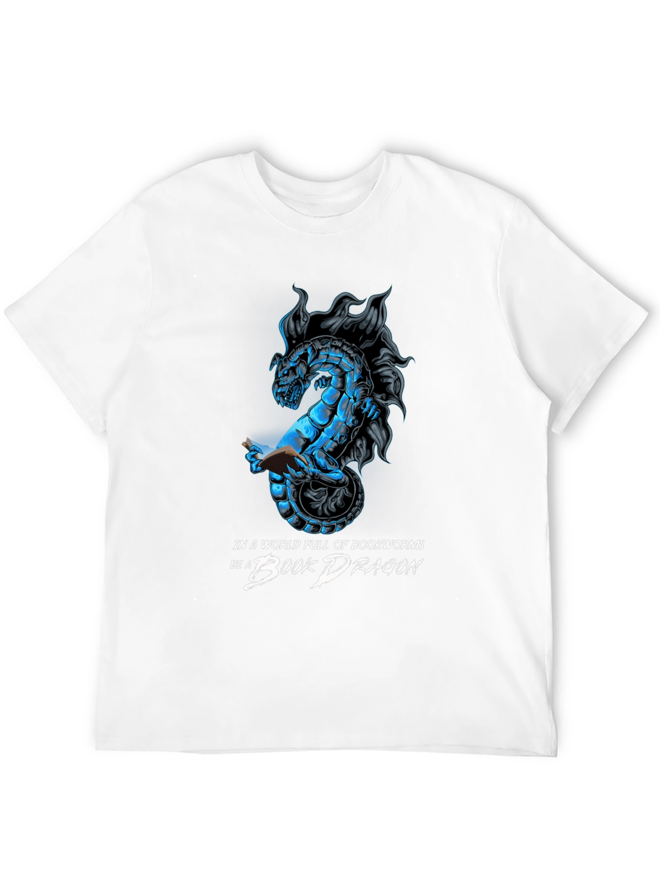 Book Dragon T-Shirt - Literary Fantasy Tee