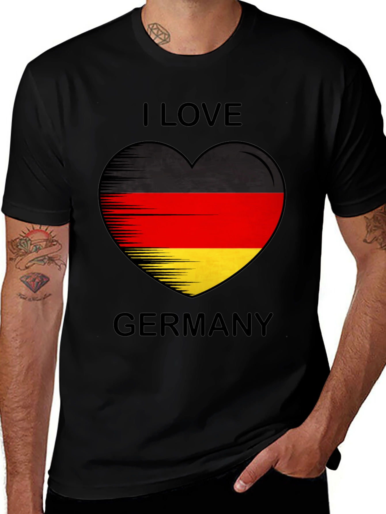 I Love Germany Flag Heart T-Shirt
